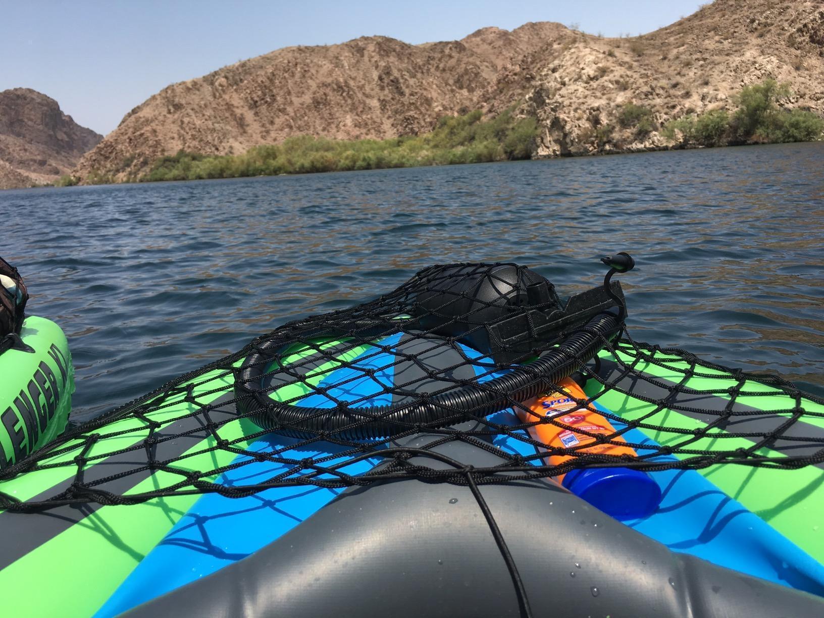 INTEX Challenger Inflatable Kayak Series: Includes Deluxe 86in Kayak Paddles and High-Output Pump – SuperStrong PVC – Adjustable Seat with Backrest – Removable Skeg – Cargo Storage Net customer photo 2