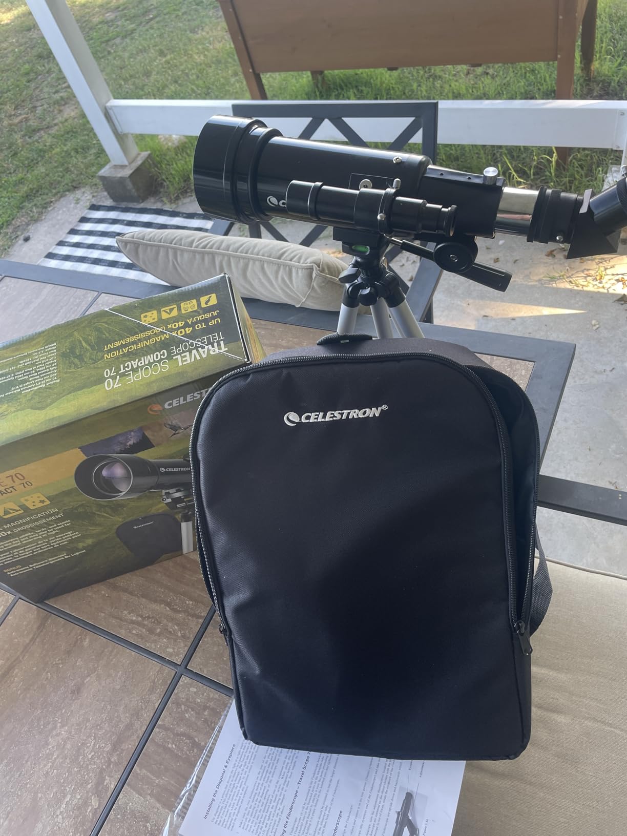 Celestron Travel Scope 70mm Beginner Portable Telescope with Backpack | 70mm Refractor Telescope Kit, Bright Lunar & Planetary Views, Day & Night Use, Backpack Included, Quick No-Tool Setup customer photo 1
