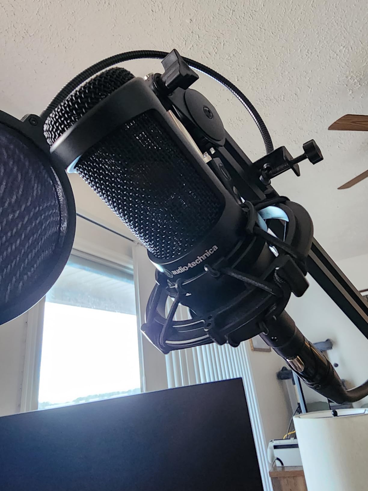 Audio-Technica AT2035 Cardioid Condenser Microphone, Perfect for Studio, Podcasting & Streaming, XLR Output, Includes Custom Shock Mount | Includes shockmount, threaded adapter and protective pouch for recording, protection and storage customer photo 1