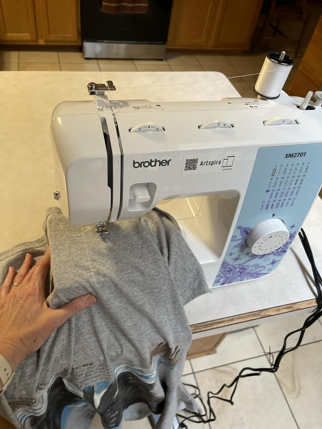Brother XM2701 Sewing Machine, Portable with 27 Built-in Stitches, 6 Included Sewing Feet, Automatic Needle Threader, and Free Arm customer photo 1