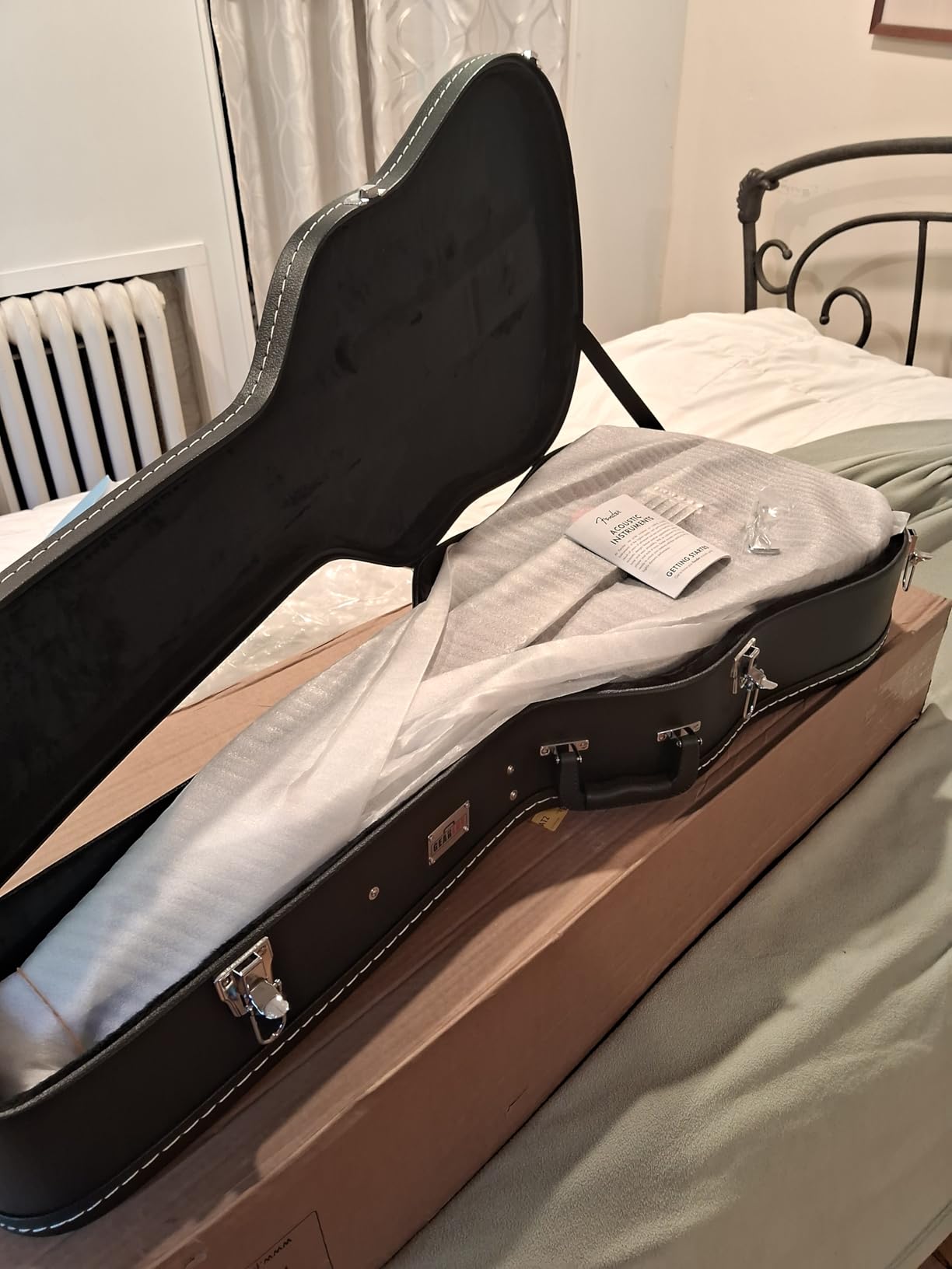 Fender CD-60SCE Solid Top Dreadnought Acoustic-Electric Guitar - All Mahogany Bundle with Hard Case, Instrument Cable, Strap, Tuner, Picks, Strings, and Austin Bazaar Instructional DVD customer photo 2