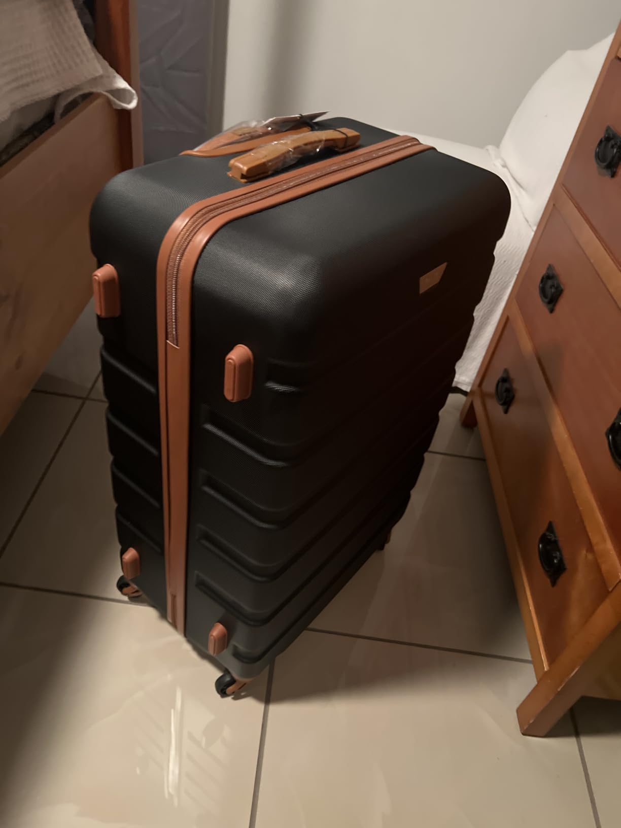 Coolife Luggage Set, Lightweight Durable Hardshell, 3 piece, Blue | suitcase set with 360° Spinner Wheels, TSA-approved Lock, Checked Family Travel, 20/24/28 Inch customer photo 2