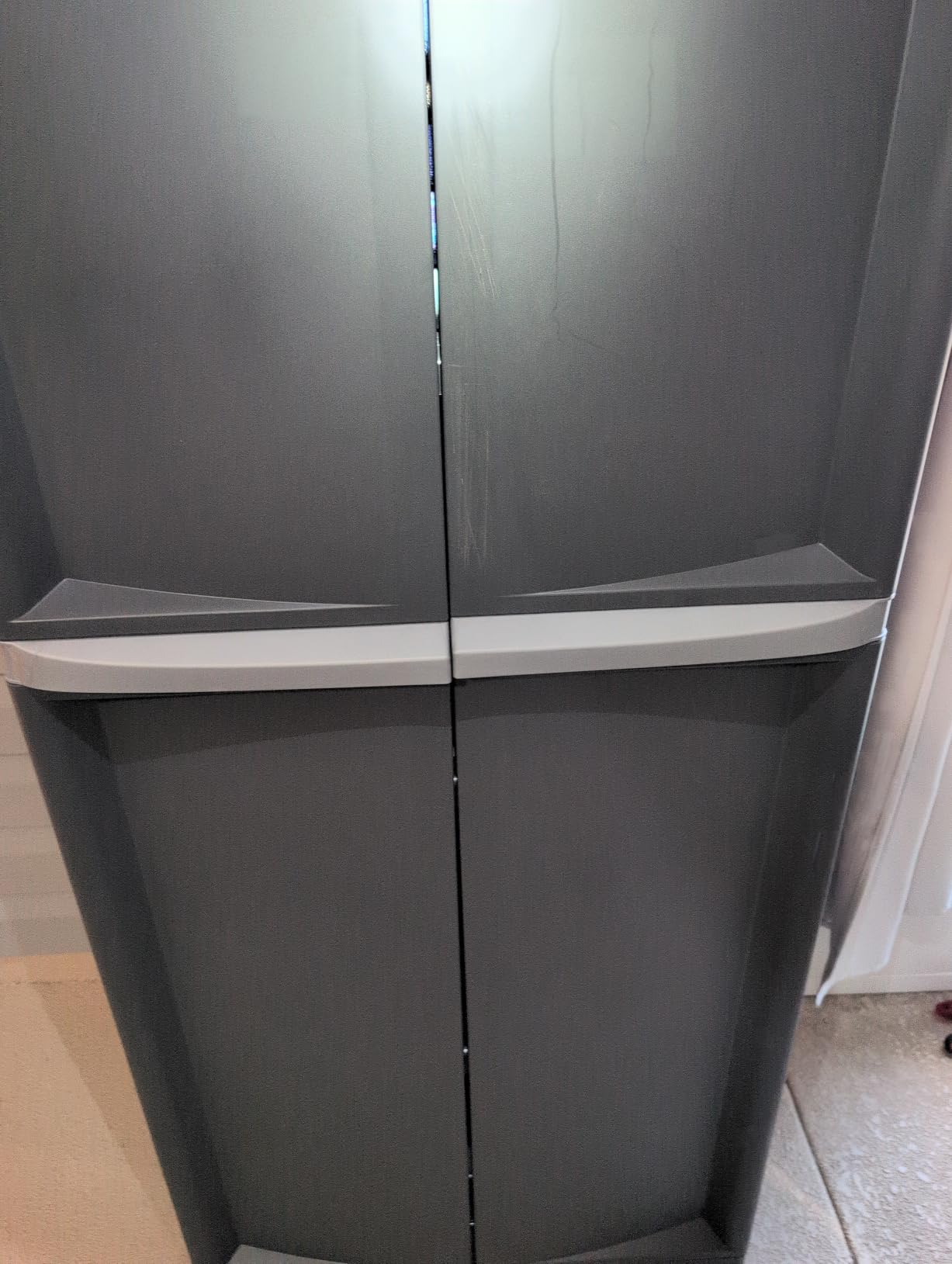 Sterilite 4 Shelf Cabinet, Lockable Utility Storage, Gray | Adjustable Shelves - Plastic Shelving Unit for Organizing Garage, Pantry, Basement, Laundry Room or Mudroom customer photo 1