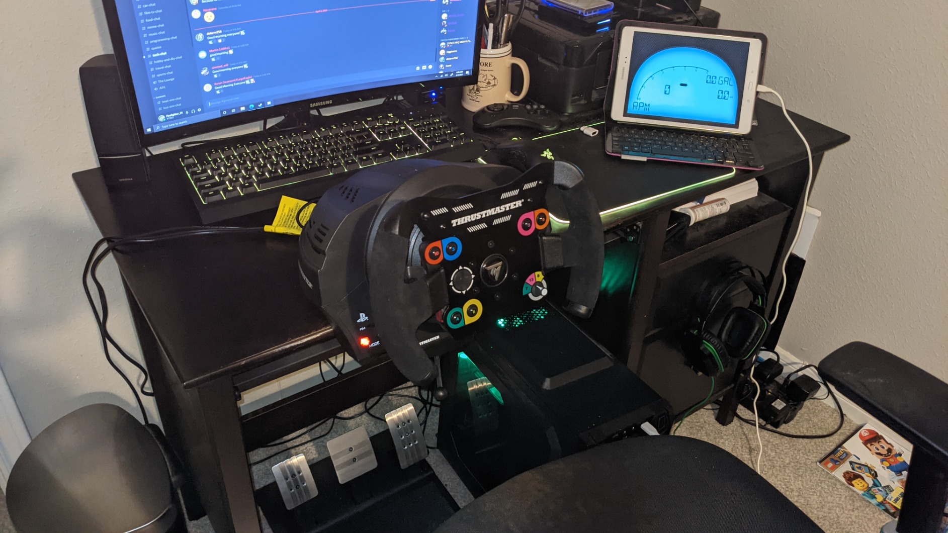 Thrustmaster T300RS GT Force Feedback Racing Wheel & 3 Pedal Set - PS5 & PC | Belt-driven motor, changeable rim, expandable with Thrustmaster shifters, for driving. farming simulators, cockpit ready customer photo 1