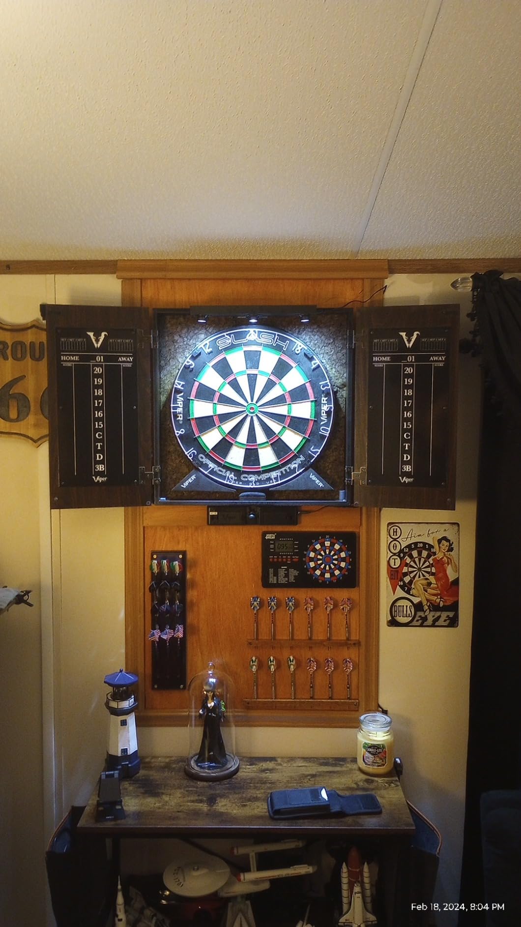 Viper by GLD Products Stadium Cabinet & Shot King Sisal/Bristle Dartboard Play-Ready Bundle customer photo 1