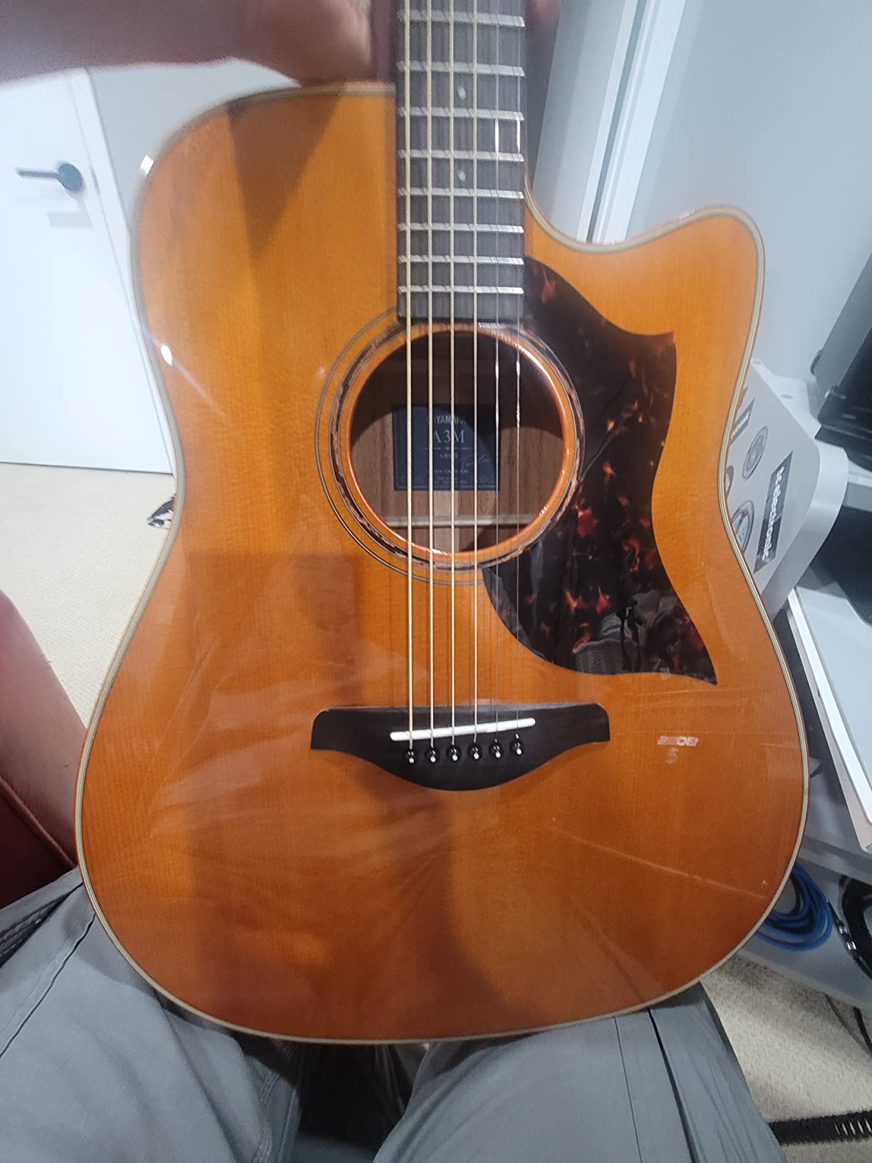 Yamaha A-Series AC1M Acoustic-Electric Guitar, Tobacco Sunburst customer photo 2