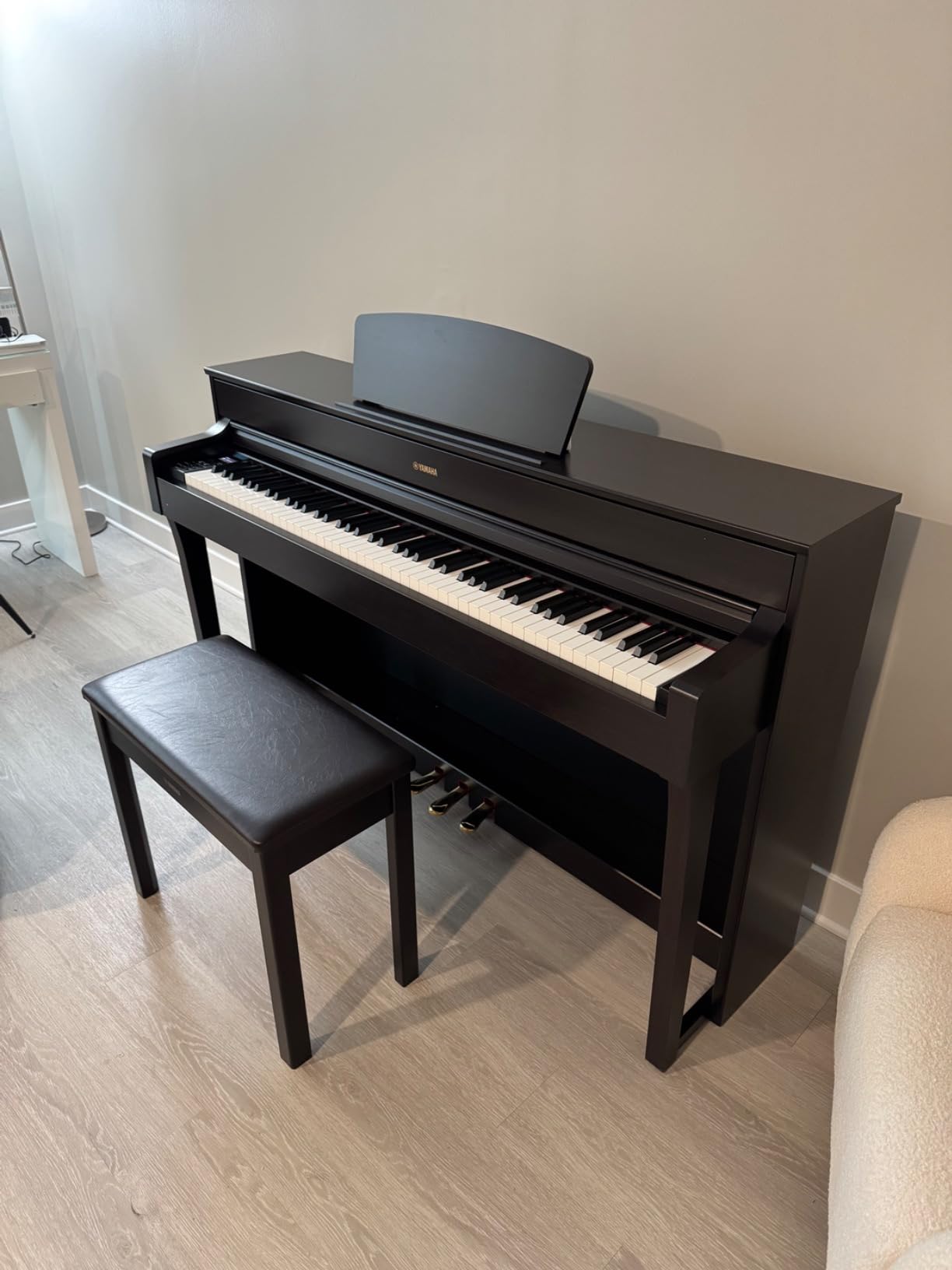 Yamaha YDP184 Console Digital Piano | 88-Key Graded Hammer 3 (GH3) Action | CFX Concert Grand Piano Sound | VRM Resonance | 256-Note Polyphony | Dark Rosewood | Includes Bench customer photo 1