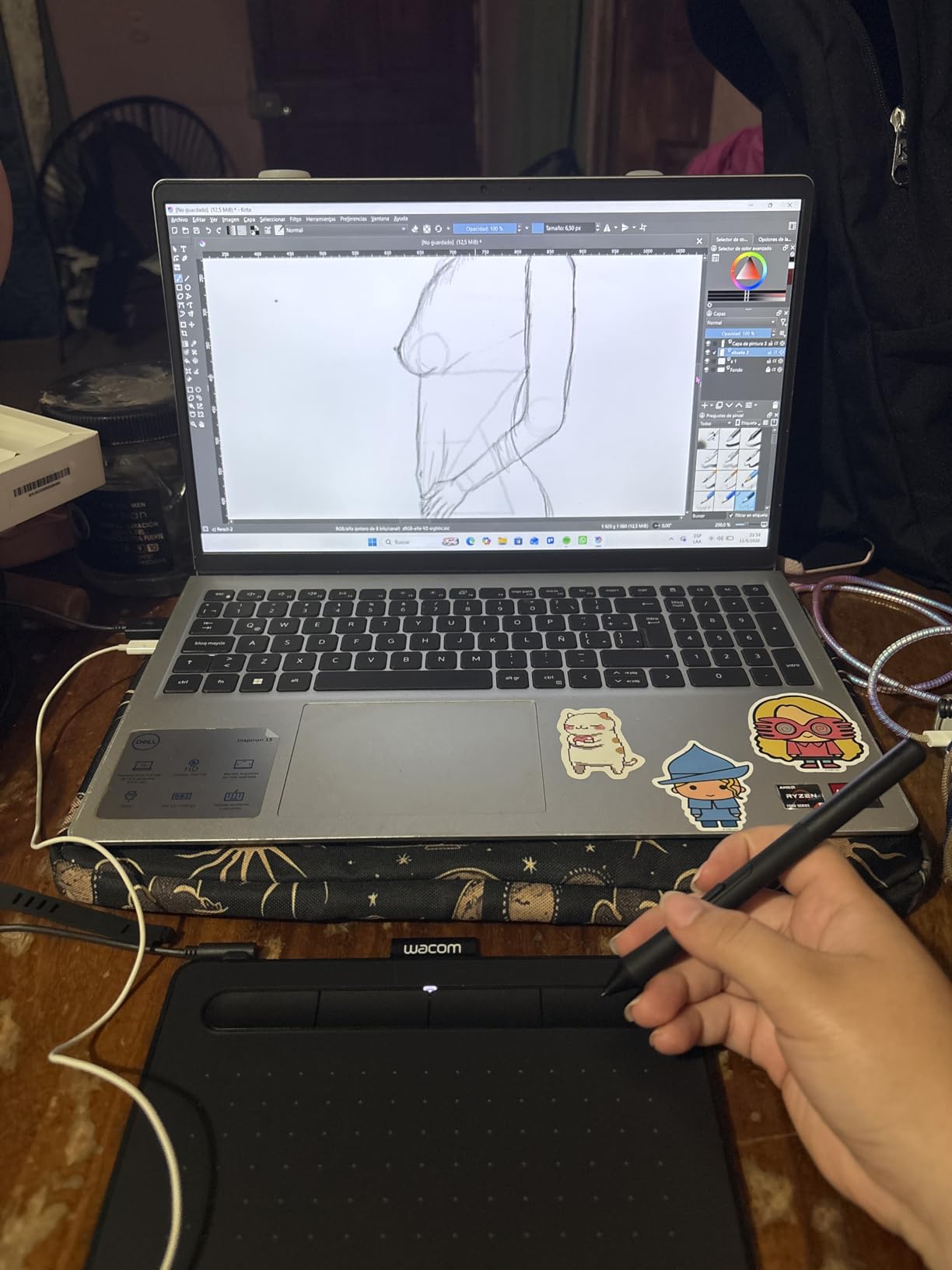 Wacom Intuos Small, Wired Graphic Drawing Tablet with Pen + Software customer photo 2