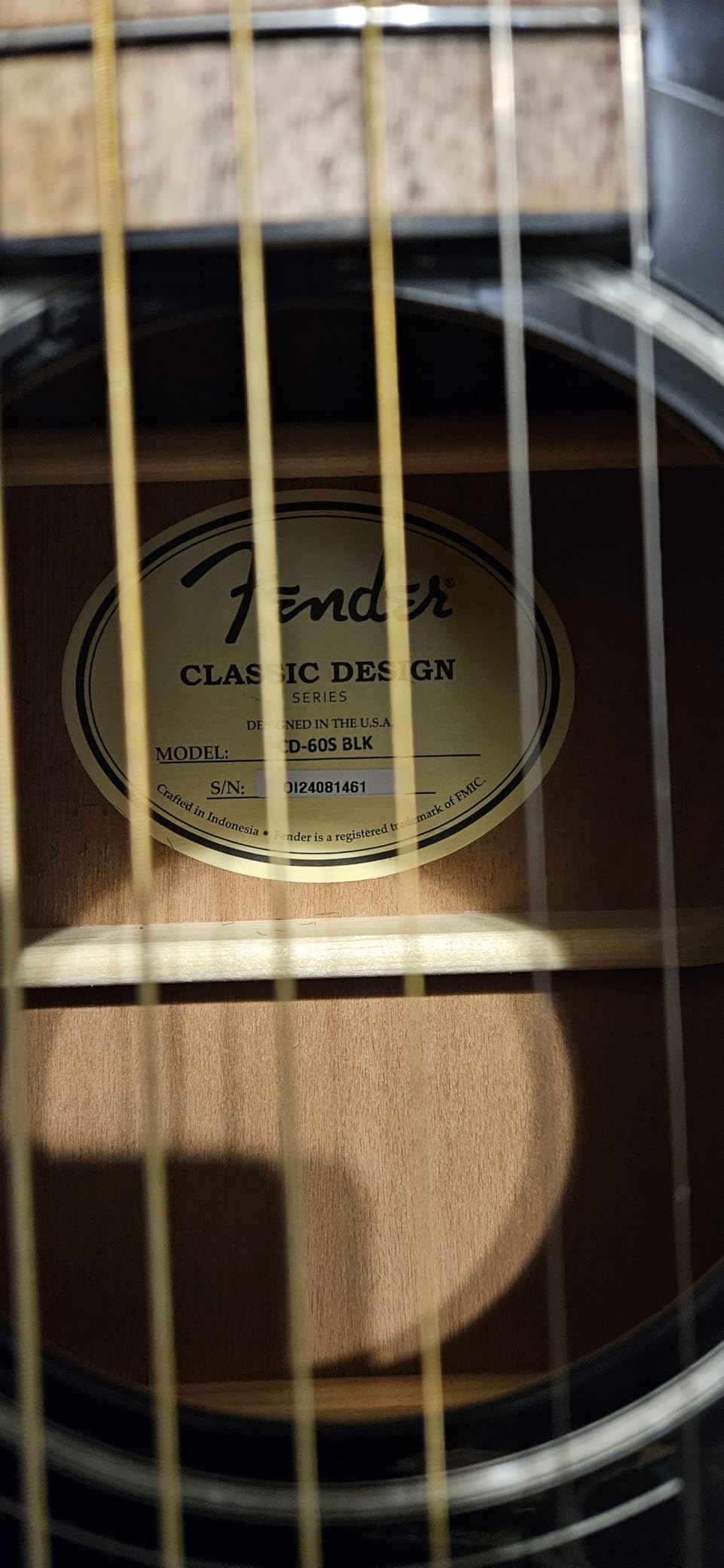 Fender CD-60S Acoustic Guitar, Dreadnought, All-Mahogany, Solid Top customer photo 2