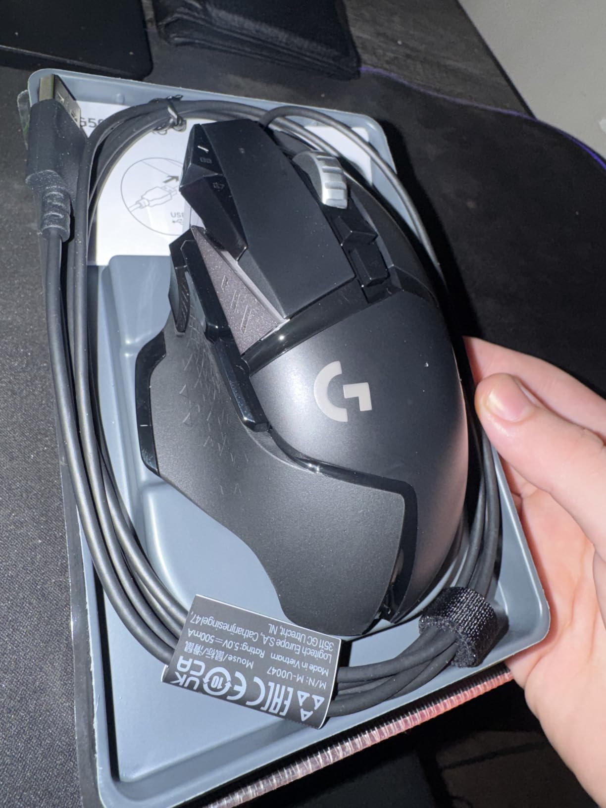 Logitech G502 Hero High Performance Wired Gaming Mouse, Hero 25K Sensor, 25,600 DPI, RGB, Adjustable Weights, 11 Programmable Buttons customer photo 1