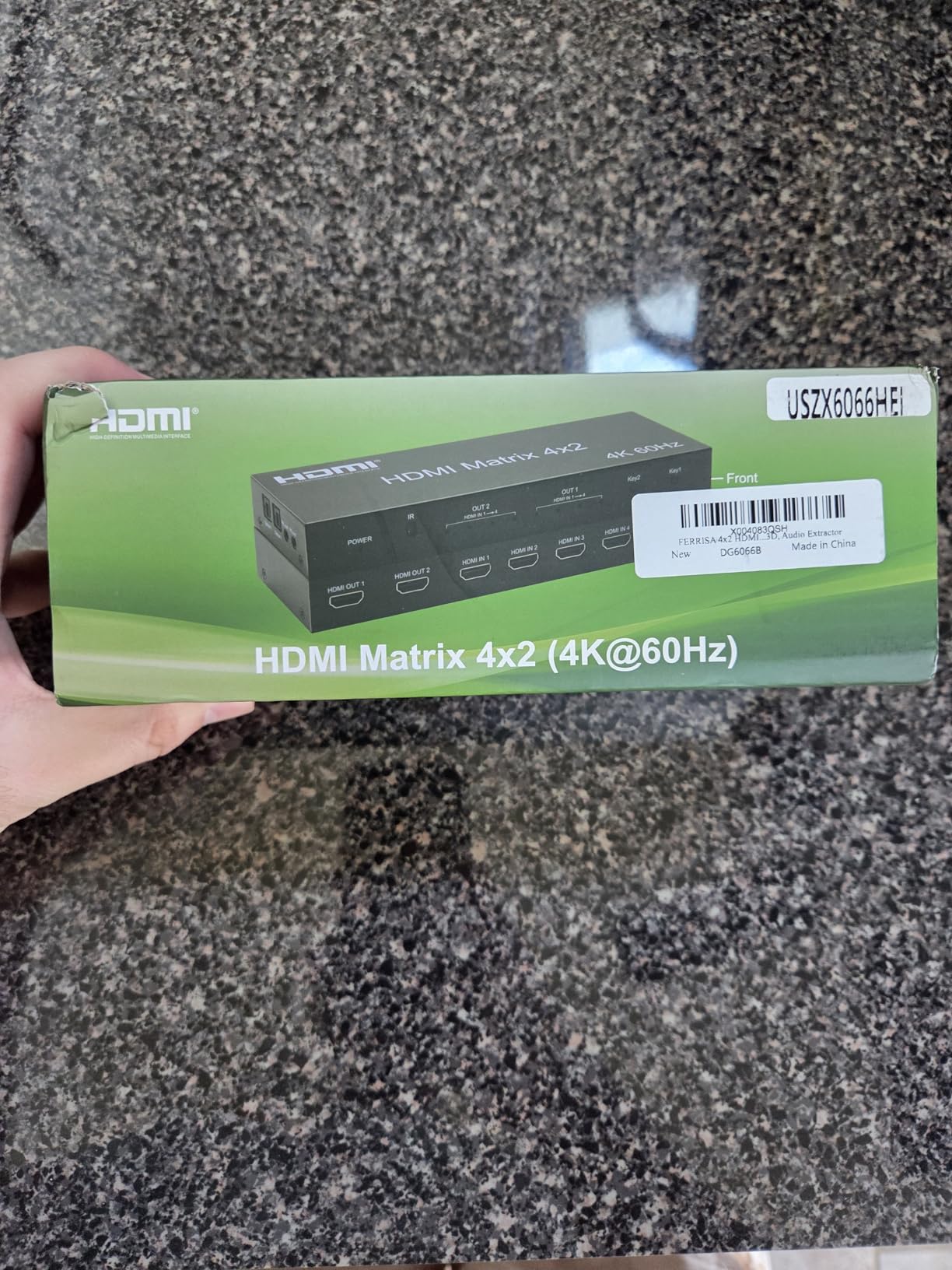 4x2 HDMI Matrix Switch, 4 in 2 Out Matrix HDMI Video Switcher Splitter + Optical & L/R Audio Output, Support Ultra HD 4K,3D 1080P, Audio EDID Extractor with IR Remote Control customer photo 1