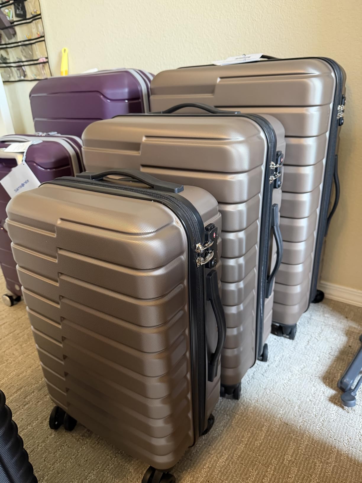 Coolife Luggage Sets, 3 Piece Hard Shell Suitcase Set with Spinner Wheels, Expandable Large Checked Luggage, Lightweight Rolling Carry On with TSA Lock Teal Blue customer photo 1