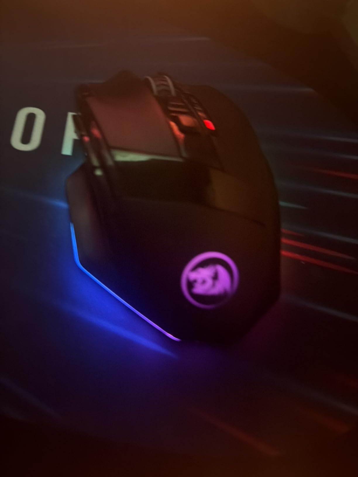 Redragon M801 Wireless Gaming Mouse, RGB Gaming Mouse with MMO 9 Programmable Macro Editing Buttons, UP 16000 Adjustable DPI, Rapid Fire Button for Game, Windows,PC - Wireless, Black customer photo 1