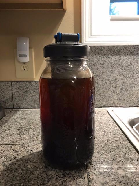 County Line Kitchen 64 oz Glass Cold Brew Coffee Maker with Leak-Proof Lid, Wide Mouth Mason Jar - Iced Coffee and Tea Pitcher - Gray customer photo 2