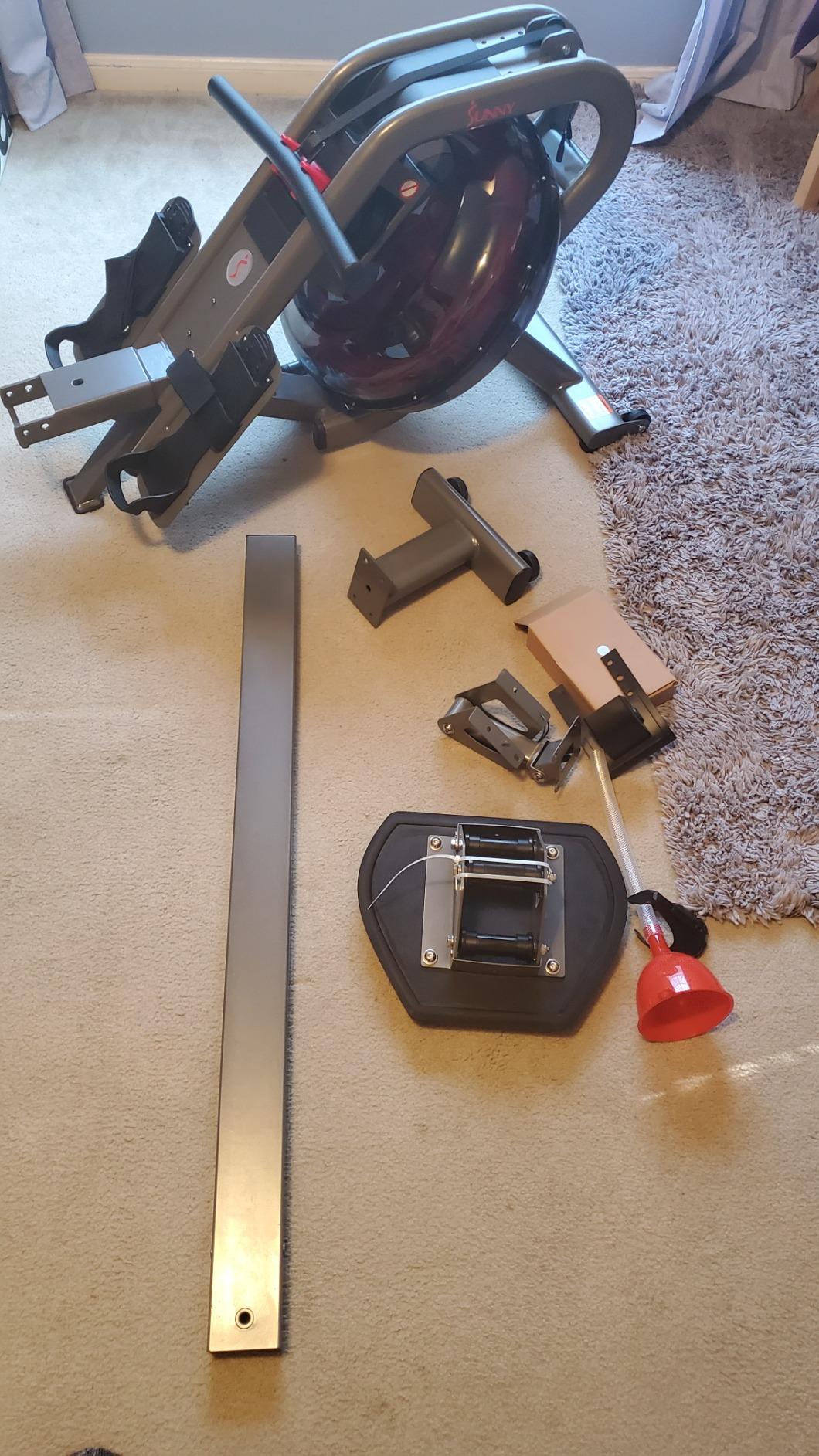 Sunny Health & Fitness Sunny Health & Fitness AquaStrive Series Smart Water Rower, 300LB Capacity Plus Dynamic Hydro Resistance for Home Cardio Workout, Free SunnyFit Training App Connection customer photo 1