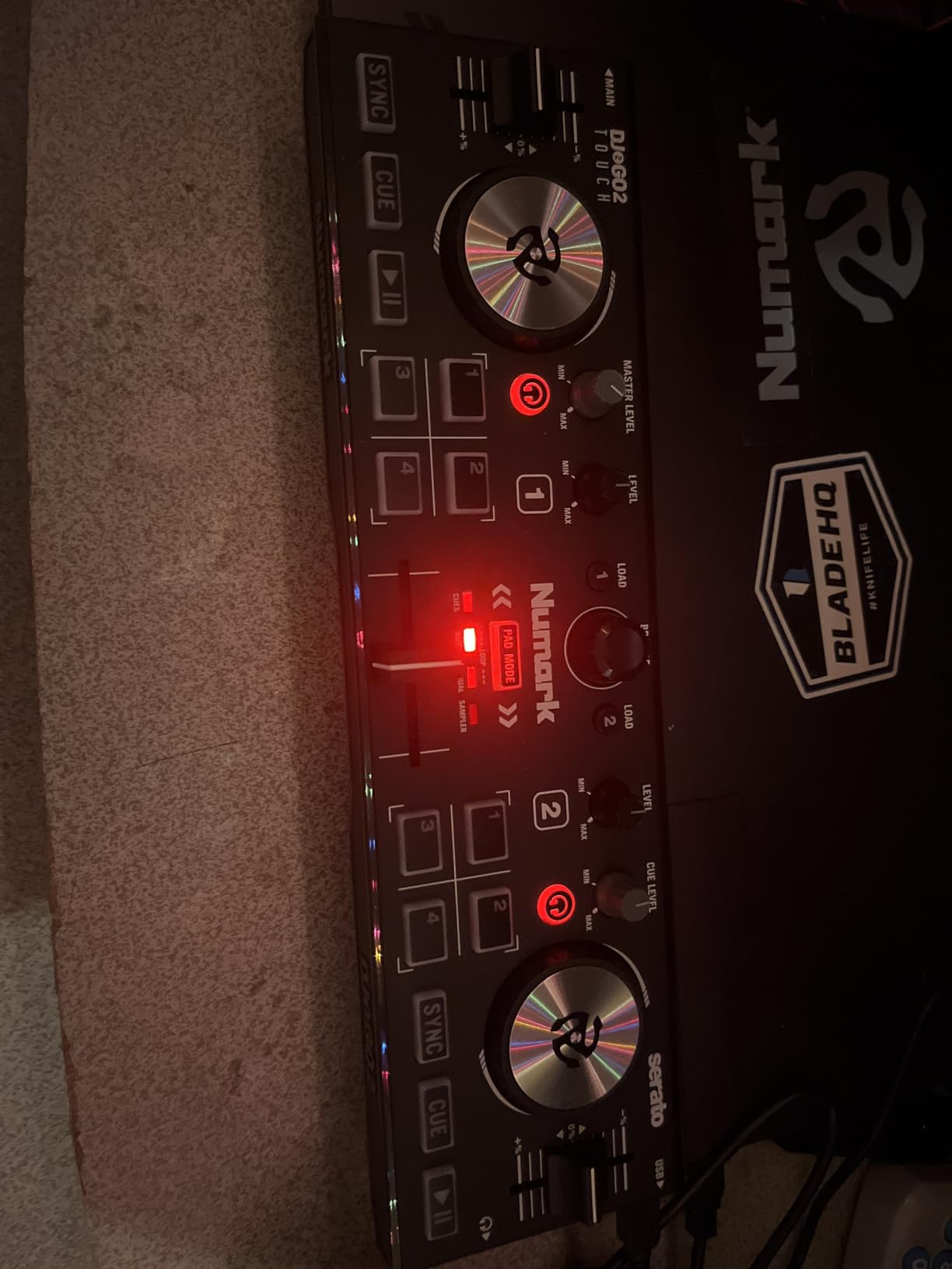 Numark DJ2GO2 Touch Compact DJ Controller | Portable, 2-Deck, DJ Mixer, Touch-Capacitive Wheels, Integrated Audio Interface customer photo 1