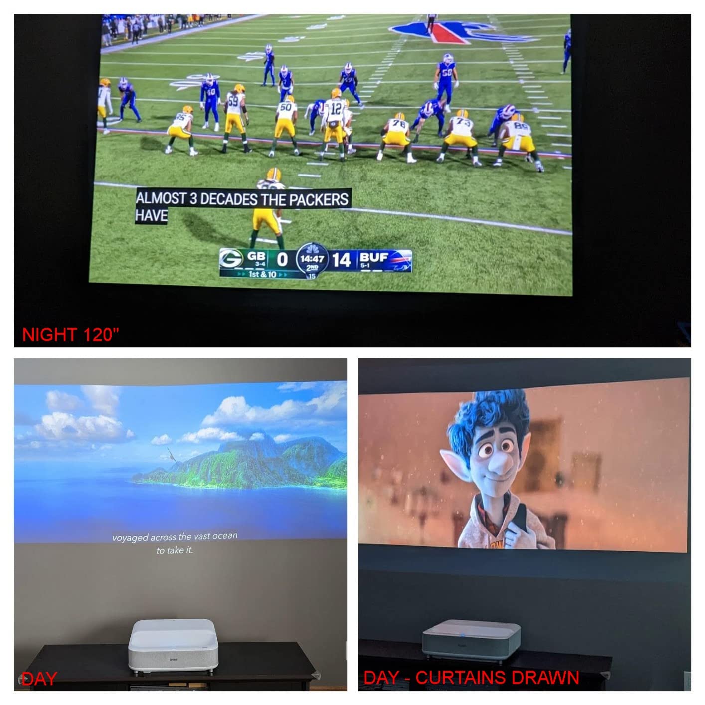 Epson EpiqVision Ultra Short Throw LS300 3LCD Smart Laser Projector, 3600 Lumens Color & White Brightness, HDR, Android TV, Yamaha Speakers, Bluetooth customer photo 1