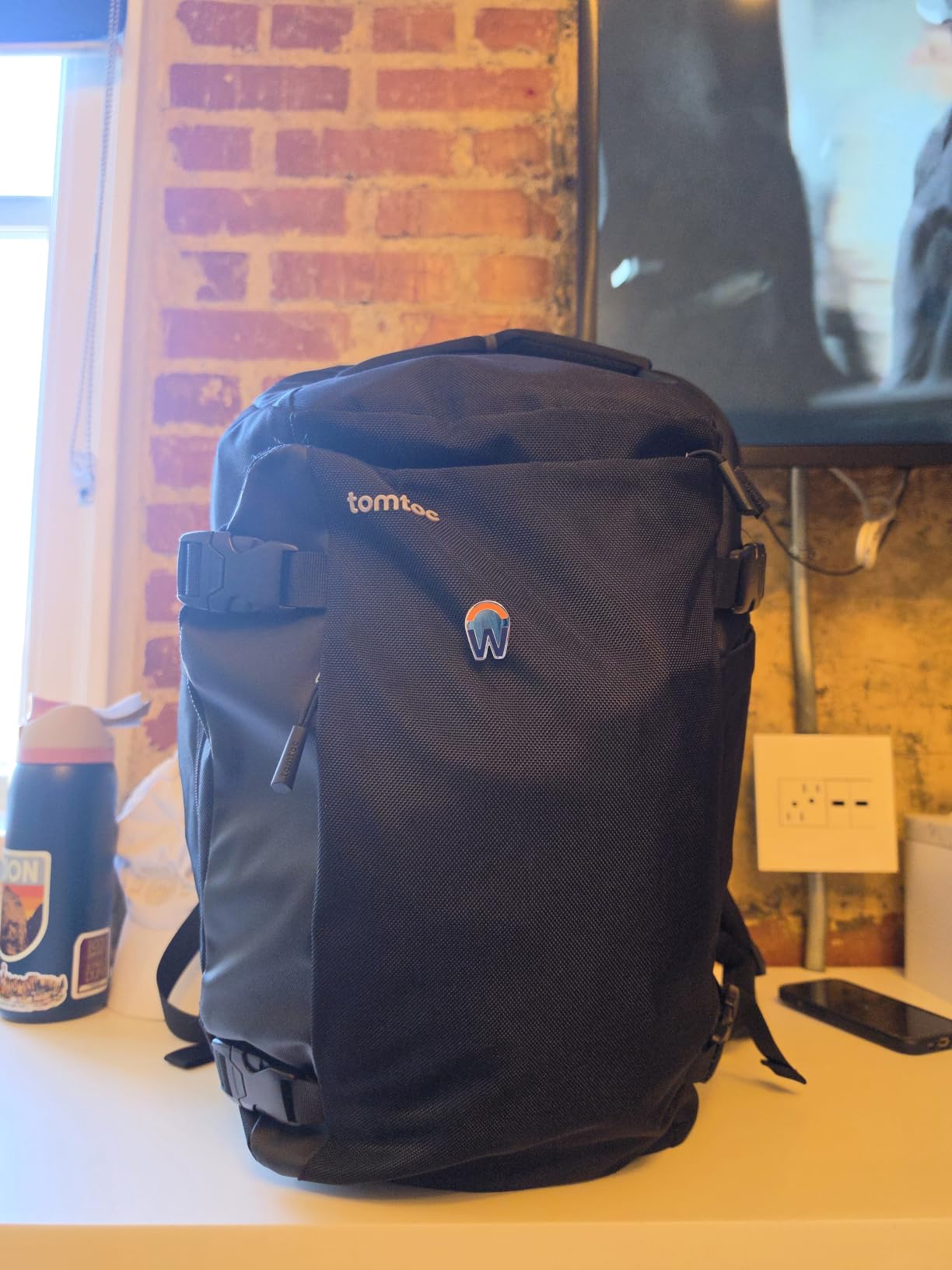 tomtoc Travel Backpack 40L, TSA Carry On Bag Flight Approved, PFAS Free customer photo 2