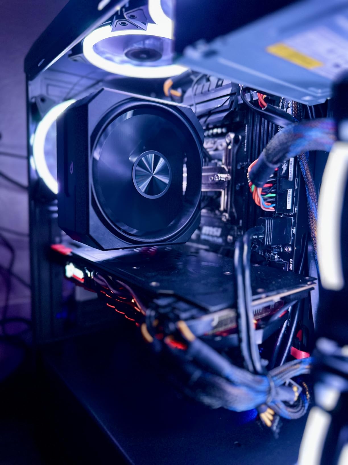 upHere 120mm RGB Series Case Fan, Quiet Edition High Airflow LED Case Fan for PC Cases - 5 Pack customer photo 2