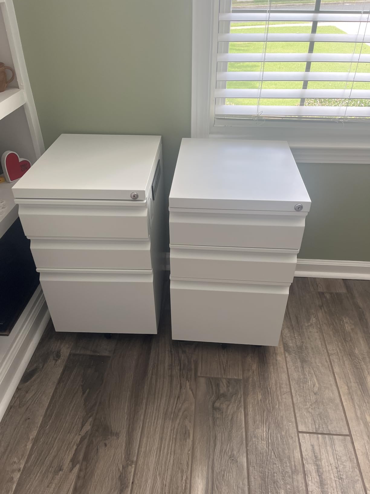 Letaya 3 Drawer Mobile File Cabinet with Lock,Under Desk Metal Filing Cabinets for Home Office Organizer Letters/Legal/A4(Fully Assembled-Black) customer photo 1