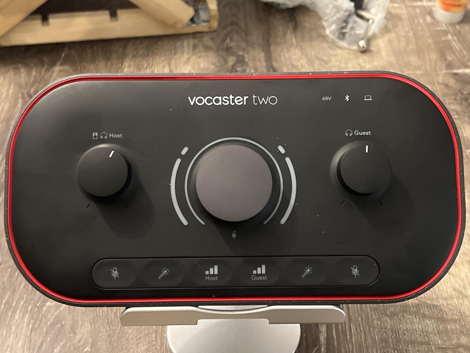 Vocaster Two - Podcasting Interface for Recording Host and Guest. 2 Mic Inputs and Headphone Outputs, with Auto Gain, Enhance, and Mute. Small, Lightweight, and Powered by Computer customer photo 1