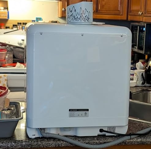 Portable Dishwasher Countertop, WIFI Smart Dishwasher, Compact Dishwashers with 5L Built-in Water Tank, 6 Programs, 360° Dual Spray, High-Temp & Air-Dry Function, Fruit Cleaning customer photo 2