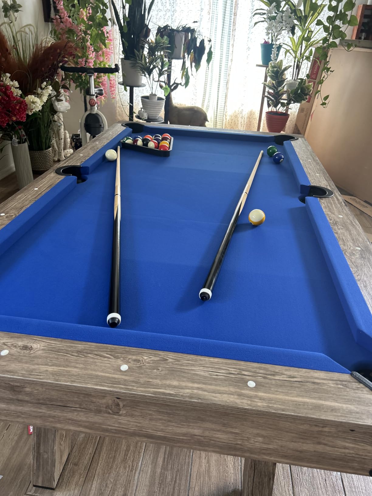 GoSports 7 ft Pool Tables with Wood Finish - Choose Your Style - Modern Billiards Table with 2 Cue Sticks, Balls, Rack, Felt Brush and Chalk customer photo 2