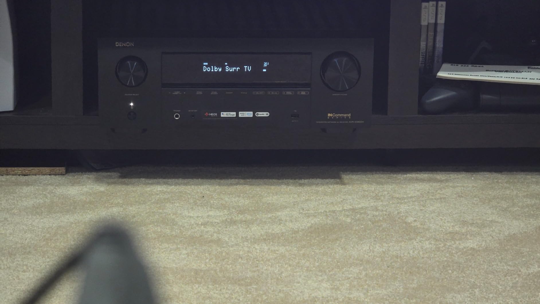 Denon AVR-X3800H 9.4-Ch 8K UHD AVR Home Theater Stereo Receiver, (105W X 9) Built-in Bluetooth Wi-Fi & HEOS Multi-Room Streaming Dolby Atmos DTS:X IMAX Enhanced & Auro 3D customer photo 1