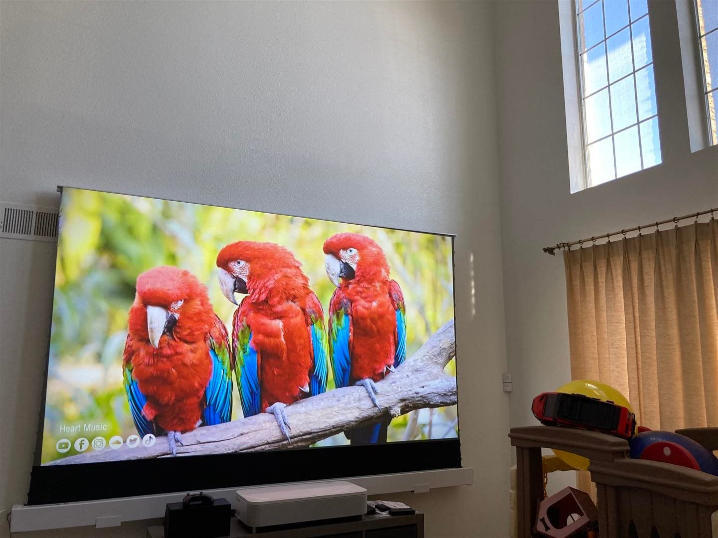 Epson LS800 Ultra Short Throw 3-Chip 3LCD Smart Streaming Laser Projector, 4,000 Lumens, 4K PRO UHD, HDR, Android TV, 2.1ch Yamaha Built-in Speakers customer photo 1