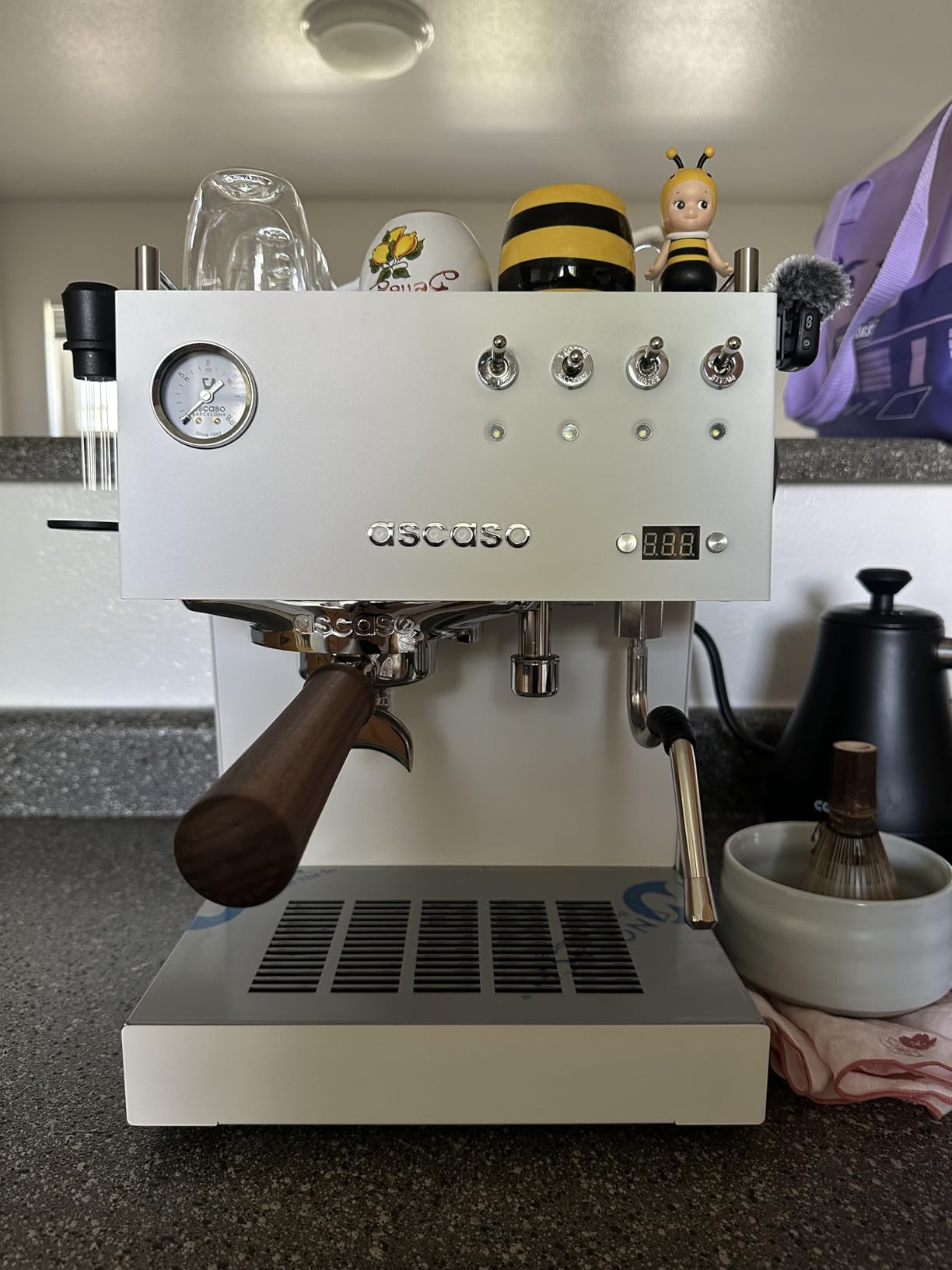 Ascaso Steel DUO Espresso Machine | PID | Programmable | Volumetric Controls | Dual Thermoblock | 120V (White) customer photo 1