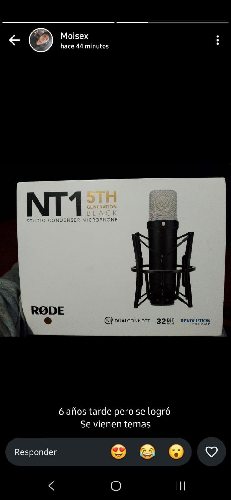 RØDE NT1 5th Gen Studio Condenser Microphone, XLR + USB-C, Silver customer photo 1
