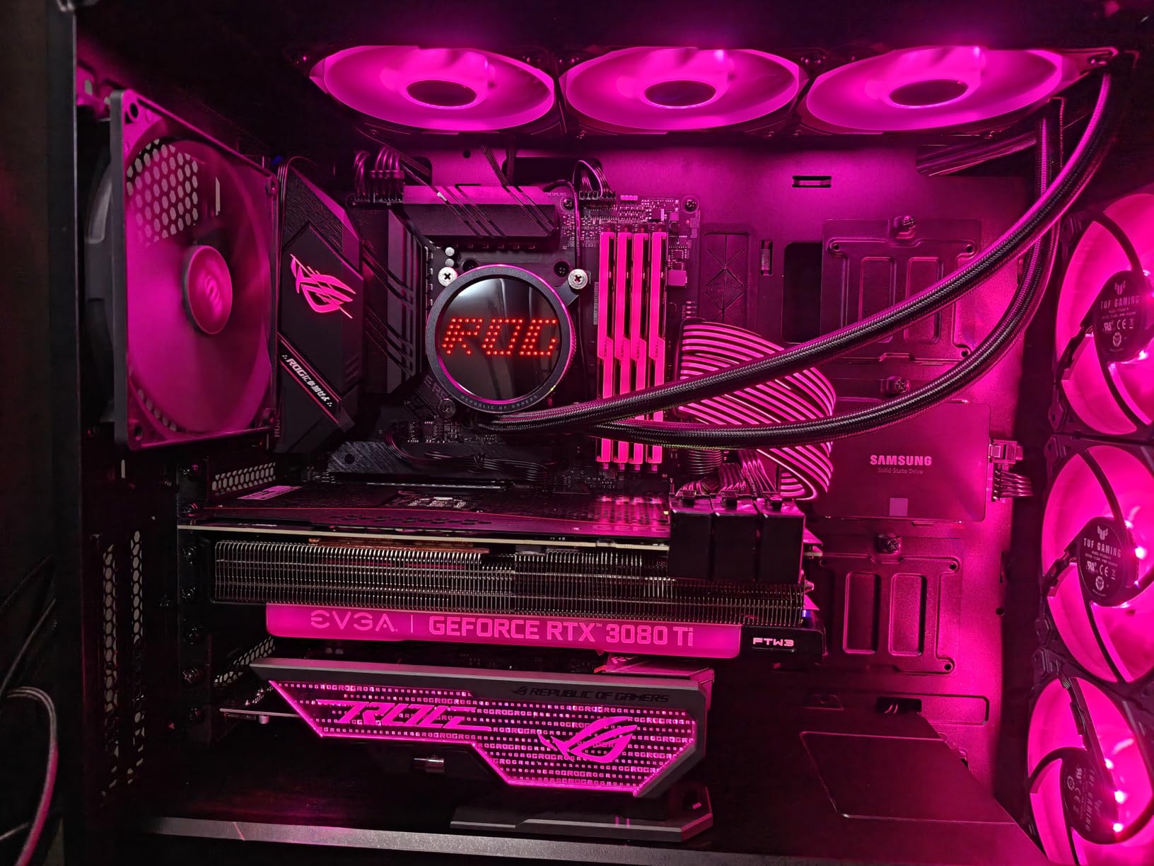 ROG RYUO III 360 ARGB White Edition All-in-one AIO Liquid CPU Cooler 360mm Radiator, Asetek 8th gen Pump Solution, Anime Matrix LED Display and ROG AF 12S ARGB Fan, 6 Year Warranty customer photo 1
