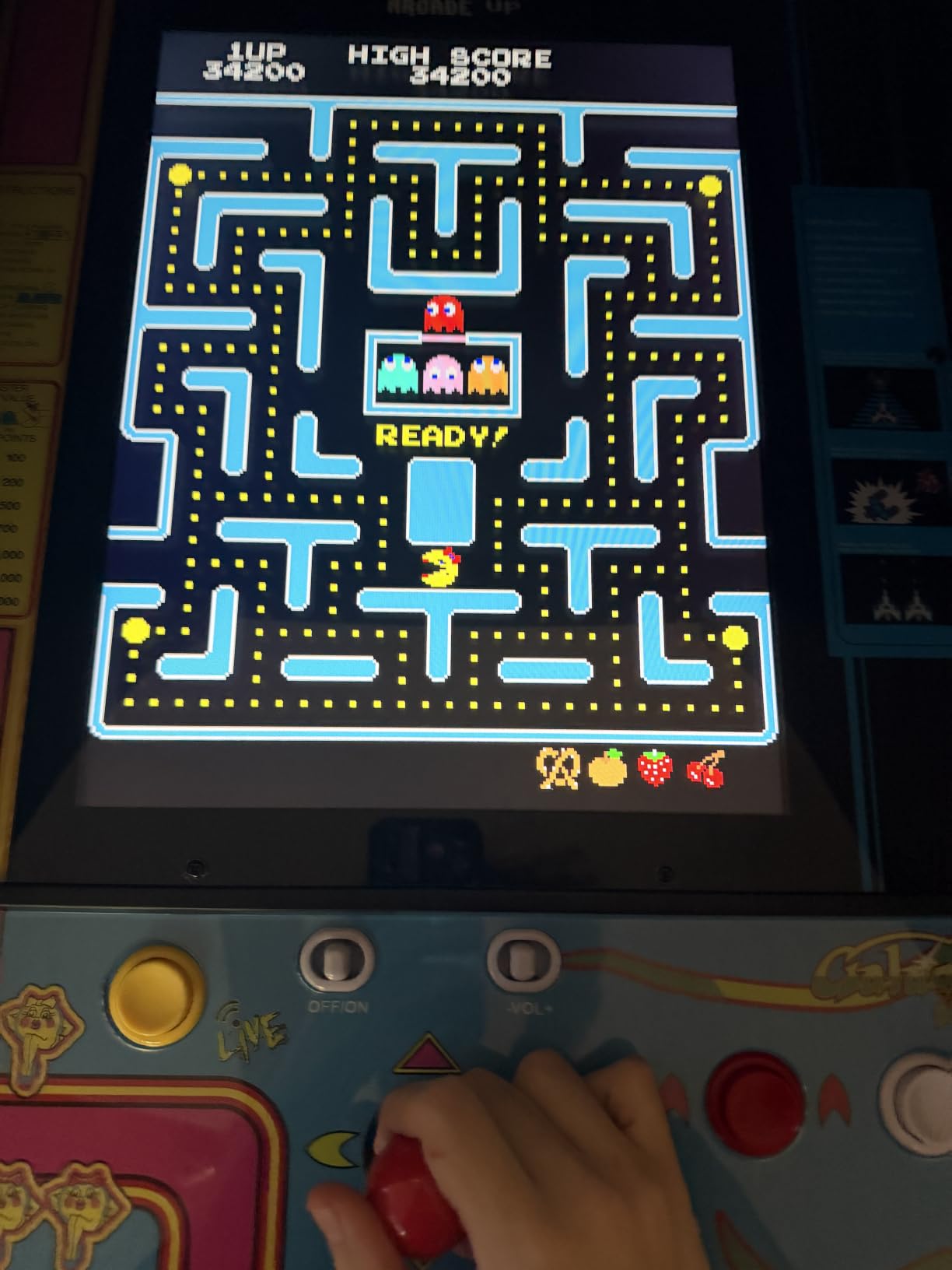 Arcade1Up Pac-Man Deluxe Arcade Machine Gaming Cabinet with 14 Classic Games, Real Feel Joysticks and Buttons, and 17-Inch Color Screen customer photo 2