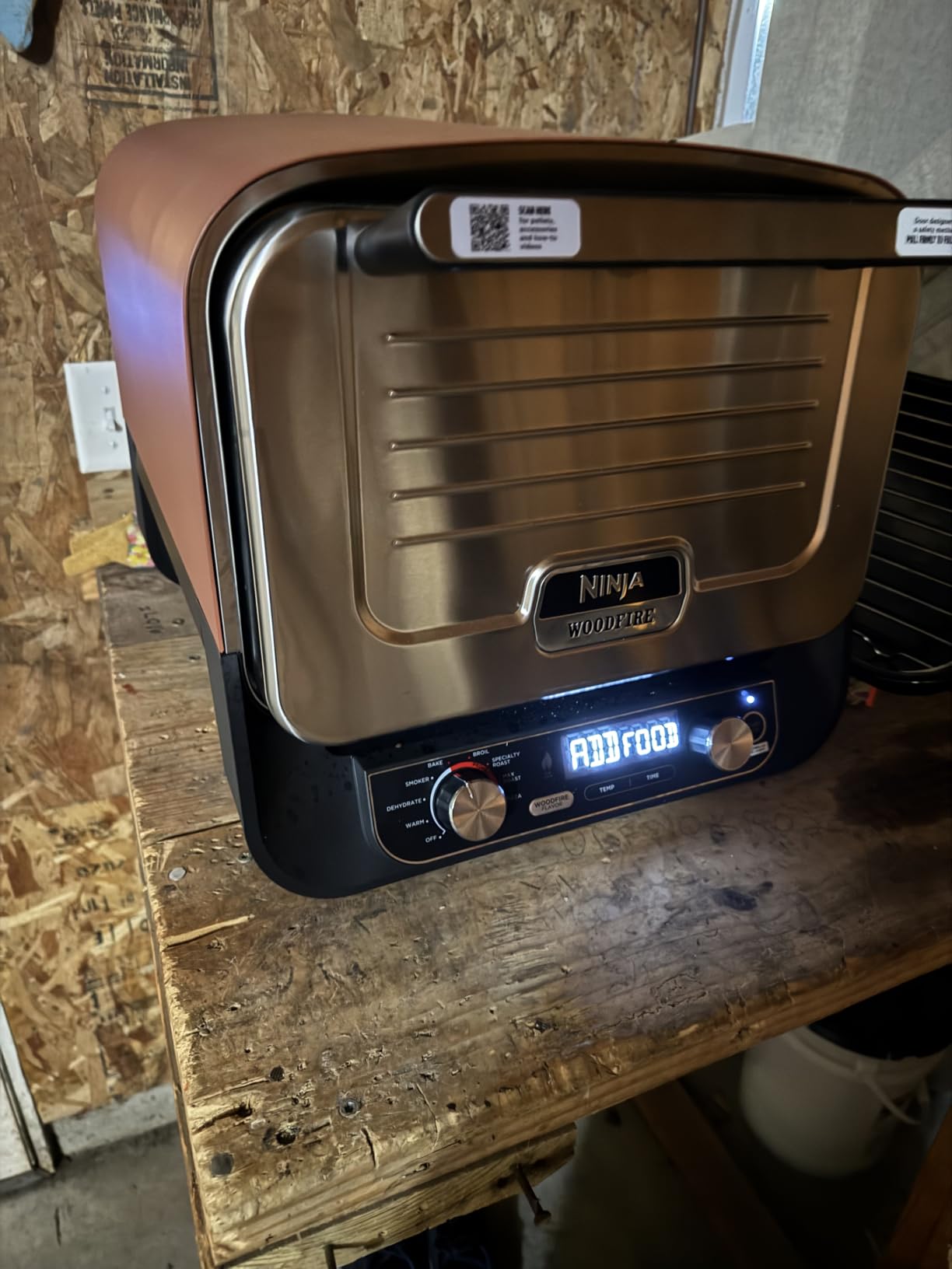 Ninja Woodfire Oven & Smoker, 8-in-1, Heats to 700F - 5 Pizza Styles, Bakes & Proofs, Fitting a 12