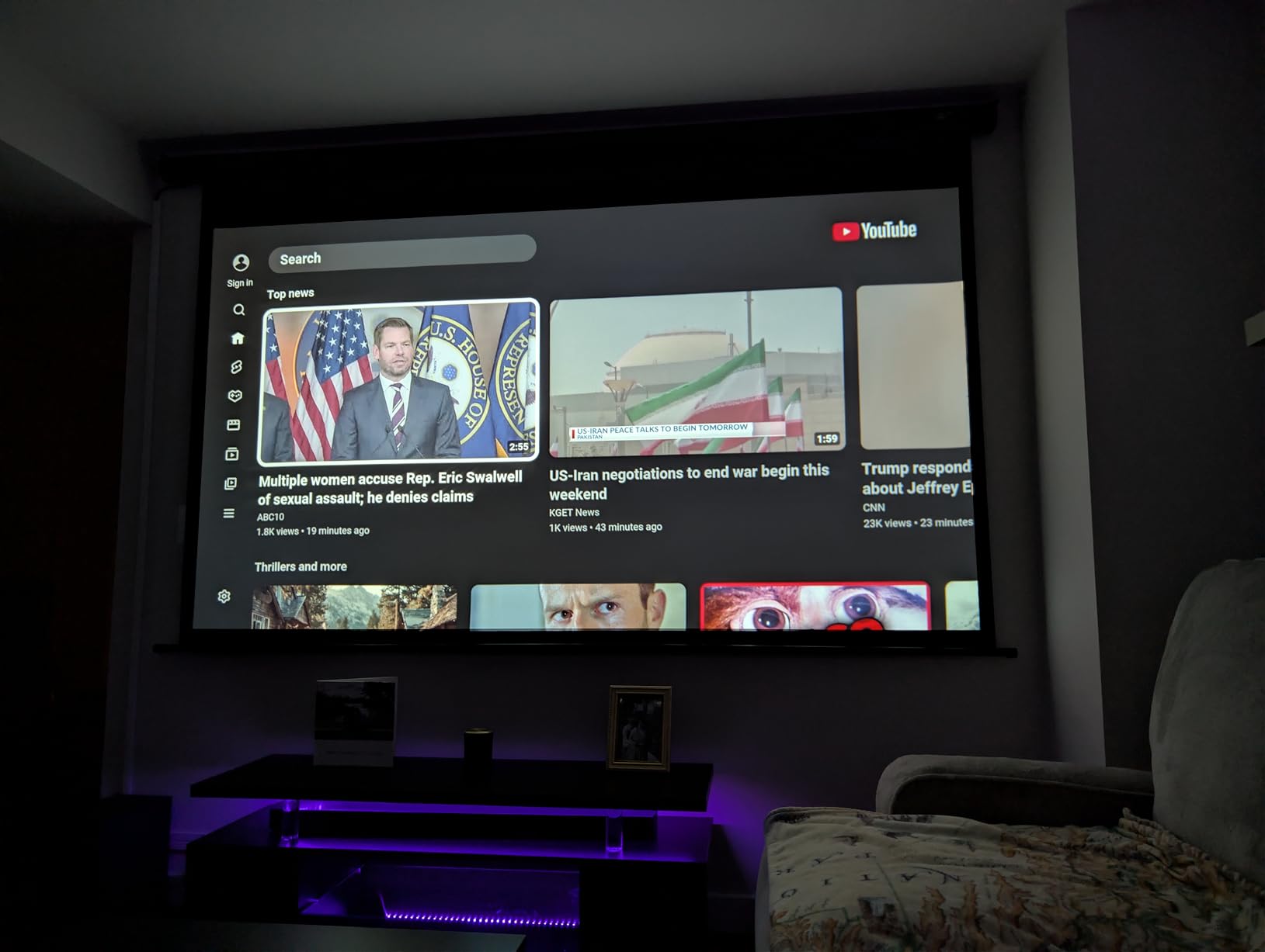 Elite Screens Spectrum RC1 Remote, 125-INCH Diag 16:9, Motorized Projection Screen Movie Home Theater 4K/8K Ultra HD Ready Drop Down, ELECTRIC125H2, Black Case customer photo 2