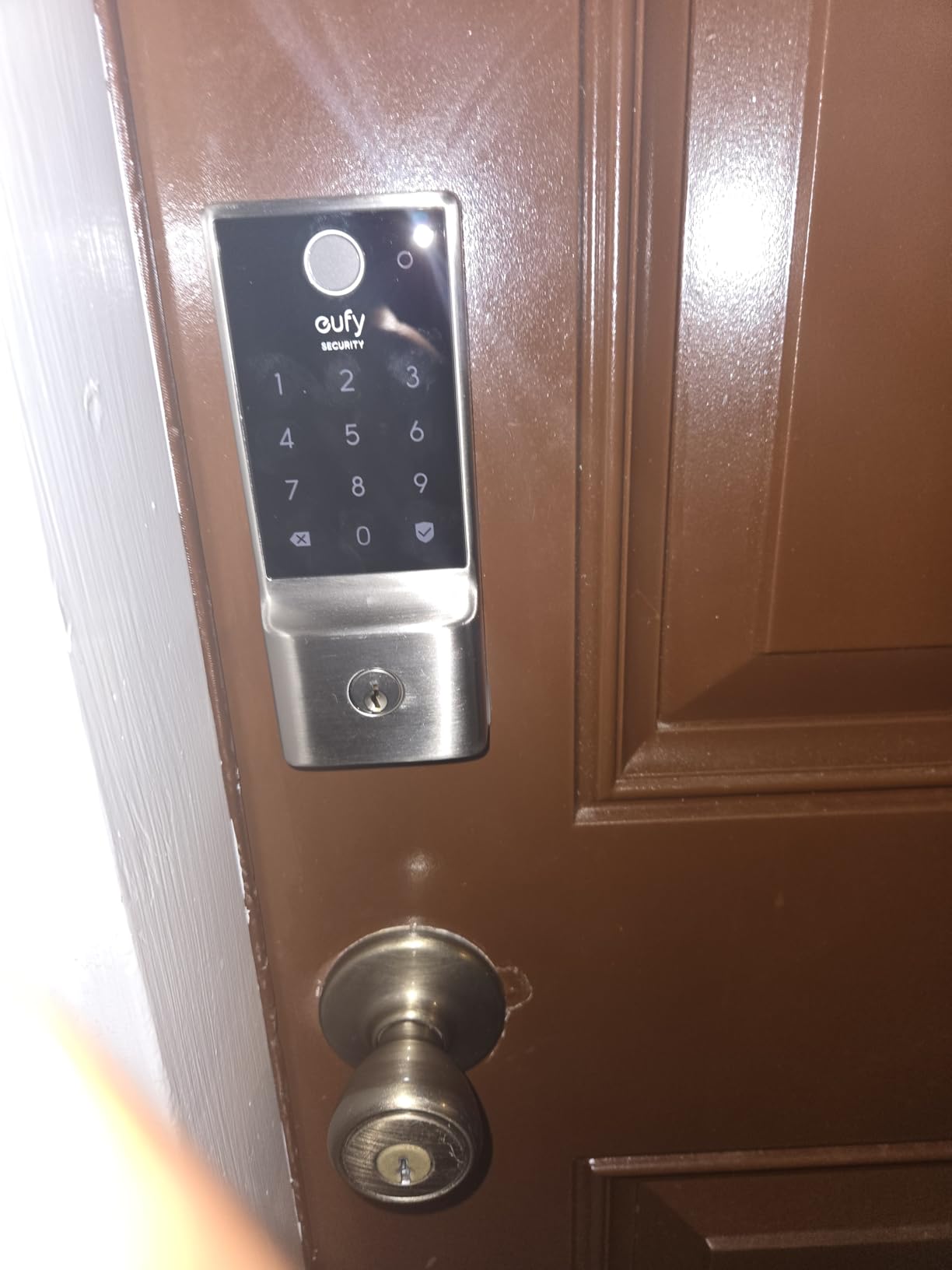 eufy Security Smart Lock C220, Fingerprint Keyless Entry Door Lock, Built-in Wi-Fi, App Remote Control, Front Door Smart Lock Deadbolt, 8 Months Battery, Reliable Power, IP53 Waterproof, BHMA Grade 3 customer photo 1