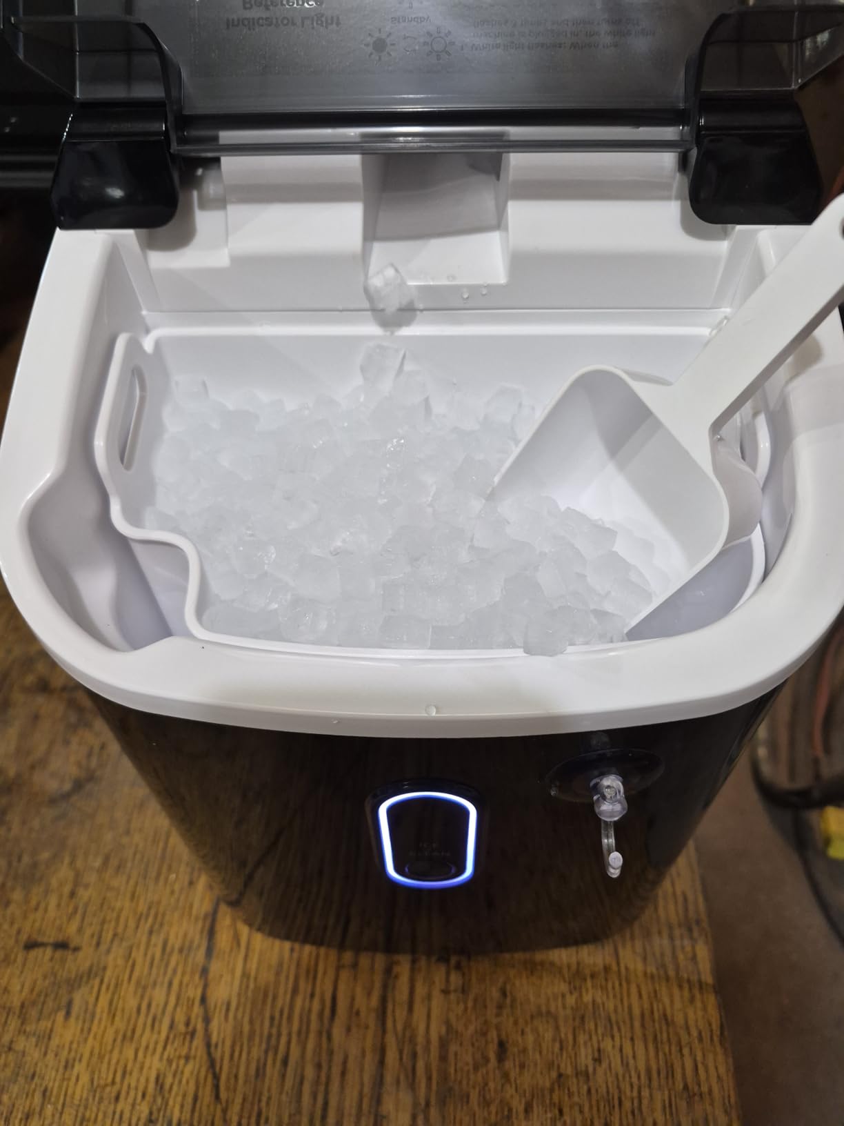 Nugget Ice Maker Countertop, Silonn Chewable Pellet Ice Machine with Self-Cleanin Function, 36lbs/24H Portable Ice Makers for Home Kitchen Officce, Black customer photo 2