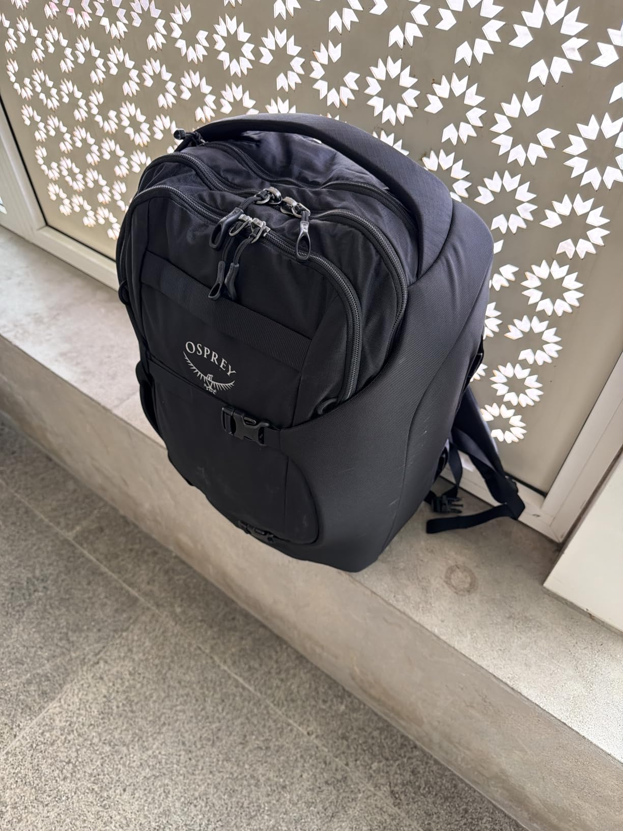 Osprey Sojourn Porter 46L Travel Backpack – Carry-On Compliant Luggage with StraightJacket Compression and Padded Laptop Sleeve – Durable Pack for International or Urban Travel, Koseret Green customer photo 1
