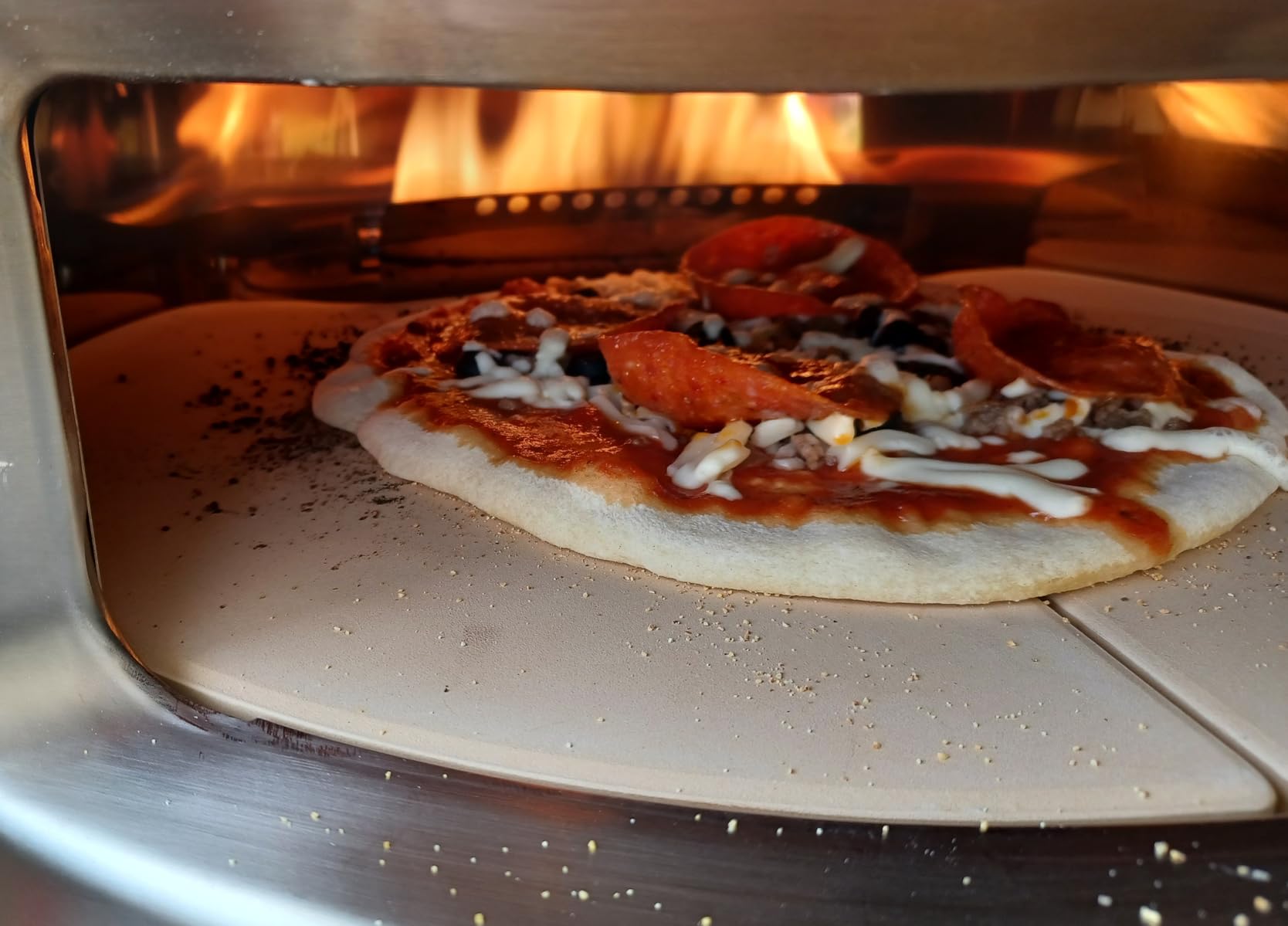 Solo Stove Pi Prime Pizza Oven Outdoor - Gas/Propane Portable Pizza Oven with Cordierite Stone Cooking Surface, Demi-Dome Design, Stainless Steel customer photo 2