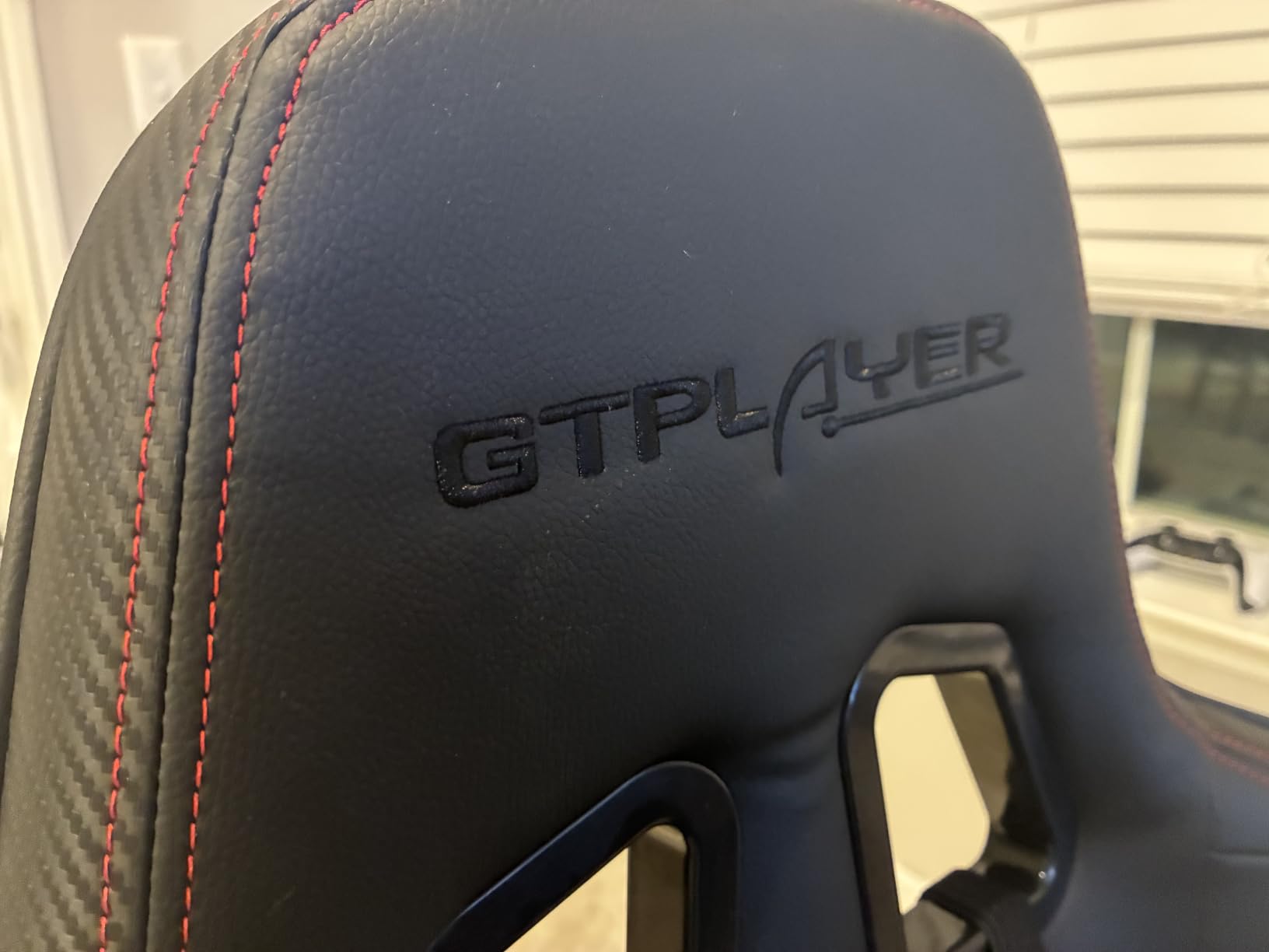 GTPLAYER Racing Simulator Cockpit with Seat and Bluetooth Speakers, Racing Style Reclining Seat and Ultra-Sturdy Alloy Steel Frame (Winered) customer photo 1