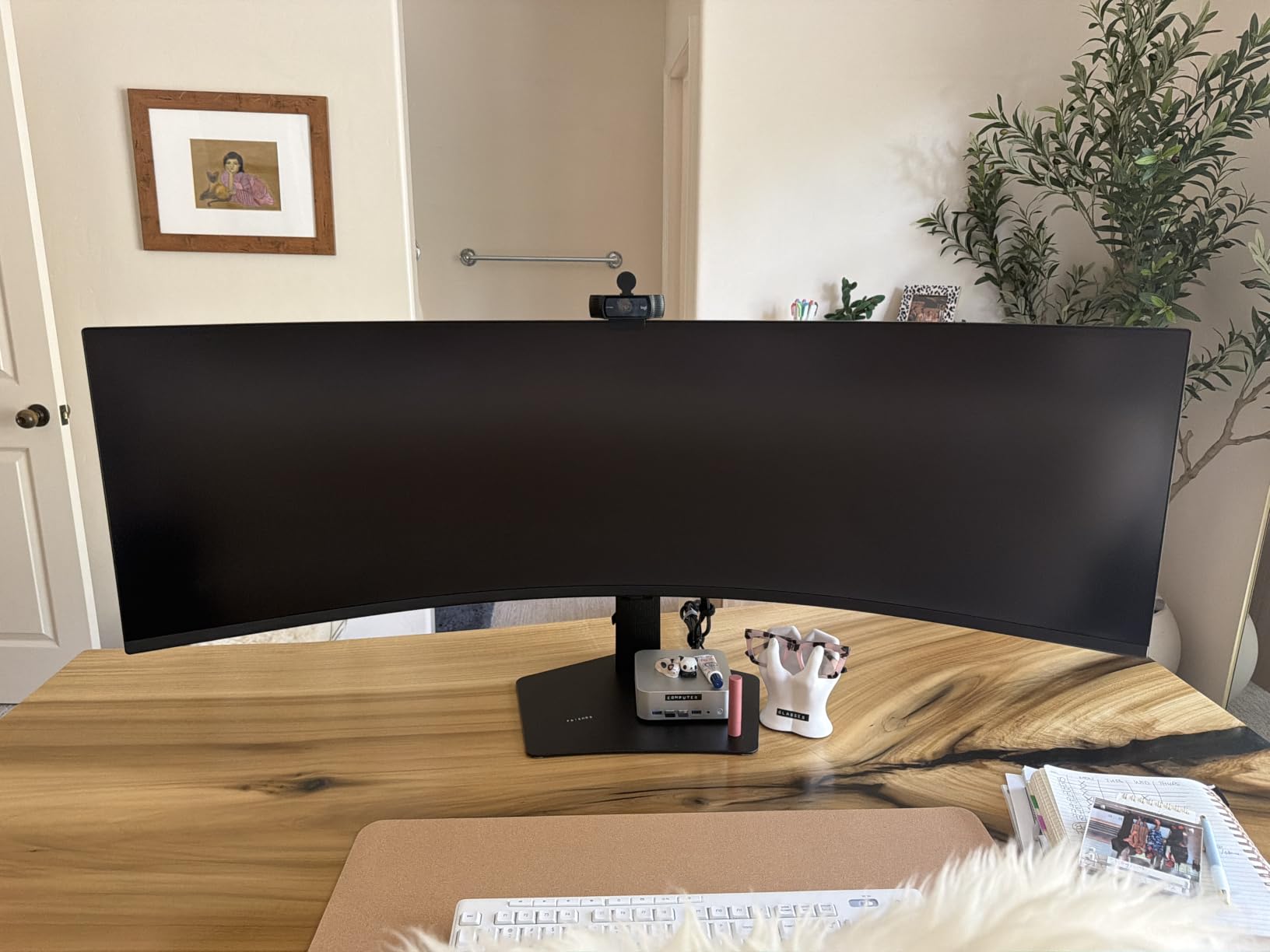Samsung 49” Business Curved Ultrawide Dual QHD Computer Monitor, USB-C, DisplayPort, HDMI, 120Hz, VESA DisplayHDR 400, Built-in Speakers, Height Adjustable Stand, Eye Care, LS49C954UANXZA, 2024 customer photo 1