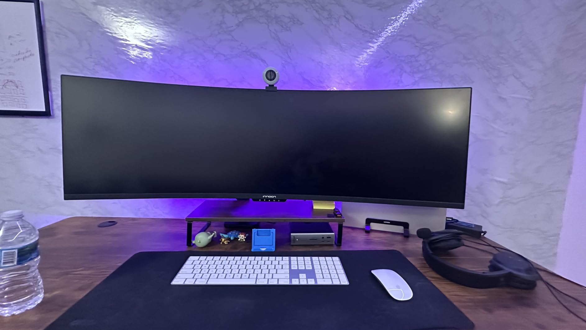 ARES WING Ultrawide Monitor Desk Arm for 17 to 49 Inch Screens, Holds 44 lbs, Pro Gas Spring, Full Range of Motion, VESA Mount with C-Clamp and Grommet Base customer photo 2