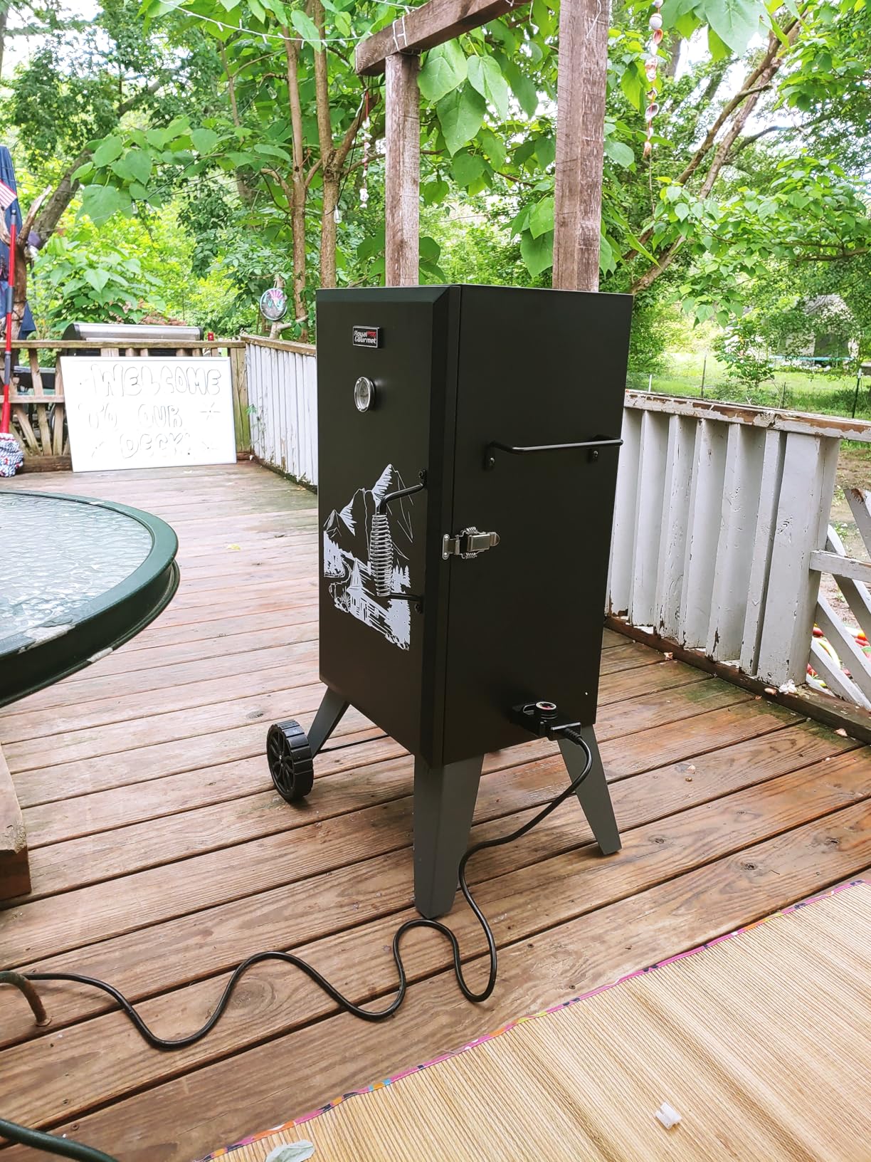 Royal Gourmet SE2805 28-Inch Analog Electric Smoker with 3 Cooking Grates | Outdoor Smoker with Adjustable Temperature Control, 454 Sq. In. Cooking Area, 1350W Output customer photo 1