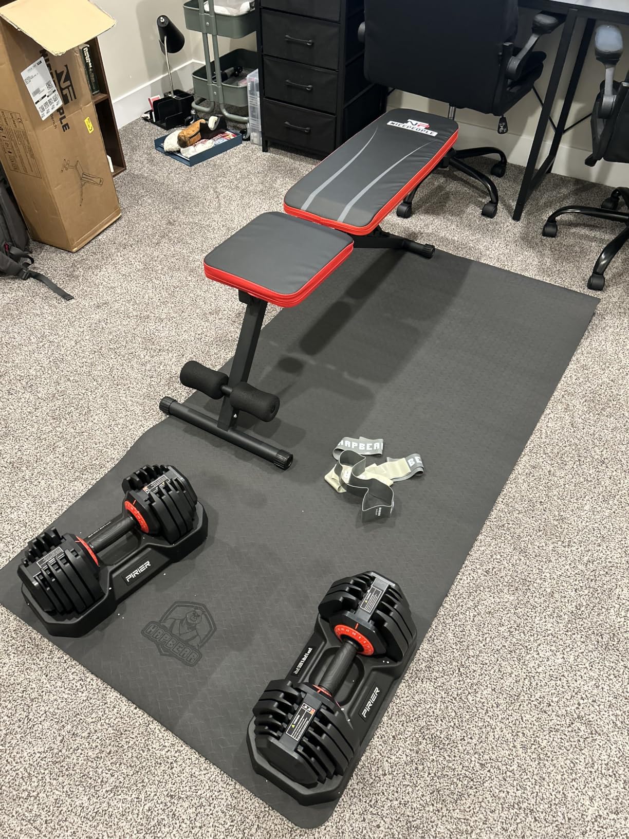 NICEPEOPLE Adjustable Weight Bench for Home Gym, 660LBS Capacity Workout Bench with 8 Backrests for Chest Shoulders Arms, Compact and Foldable Strength Bench for Small Space Apartment Room customer photo 1