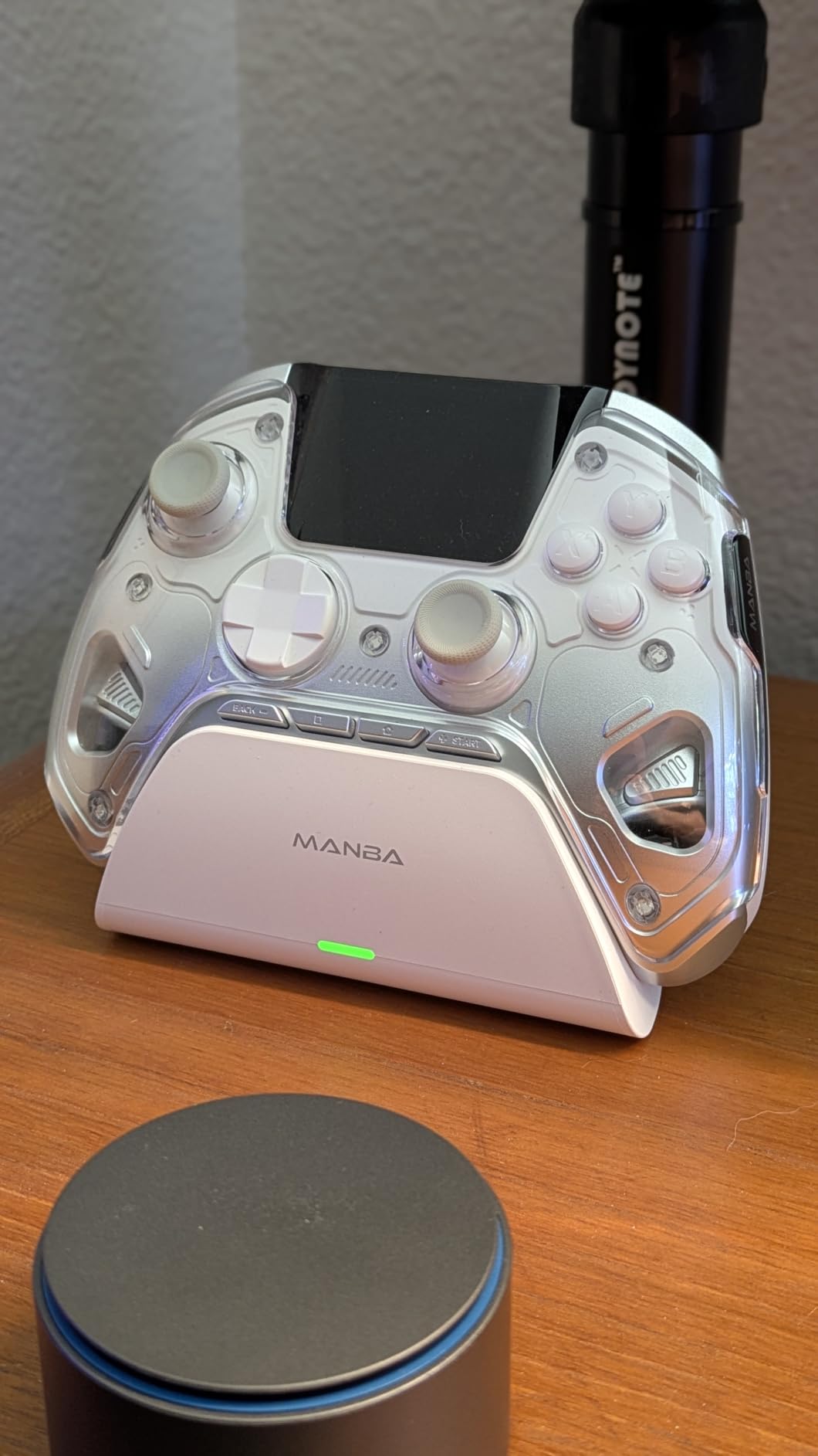 ManbaOne Interactive Screen Wireless Gaming Controller for PC/Switch/Switch 2/iOS/Android, Hall Effect Stick & Trigger, RGB Lighting, Remappable Buttons, 1800mAh with Charging Dock (Black) customer photo 2