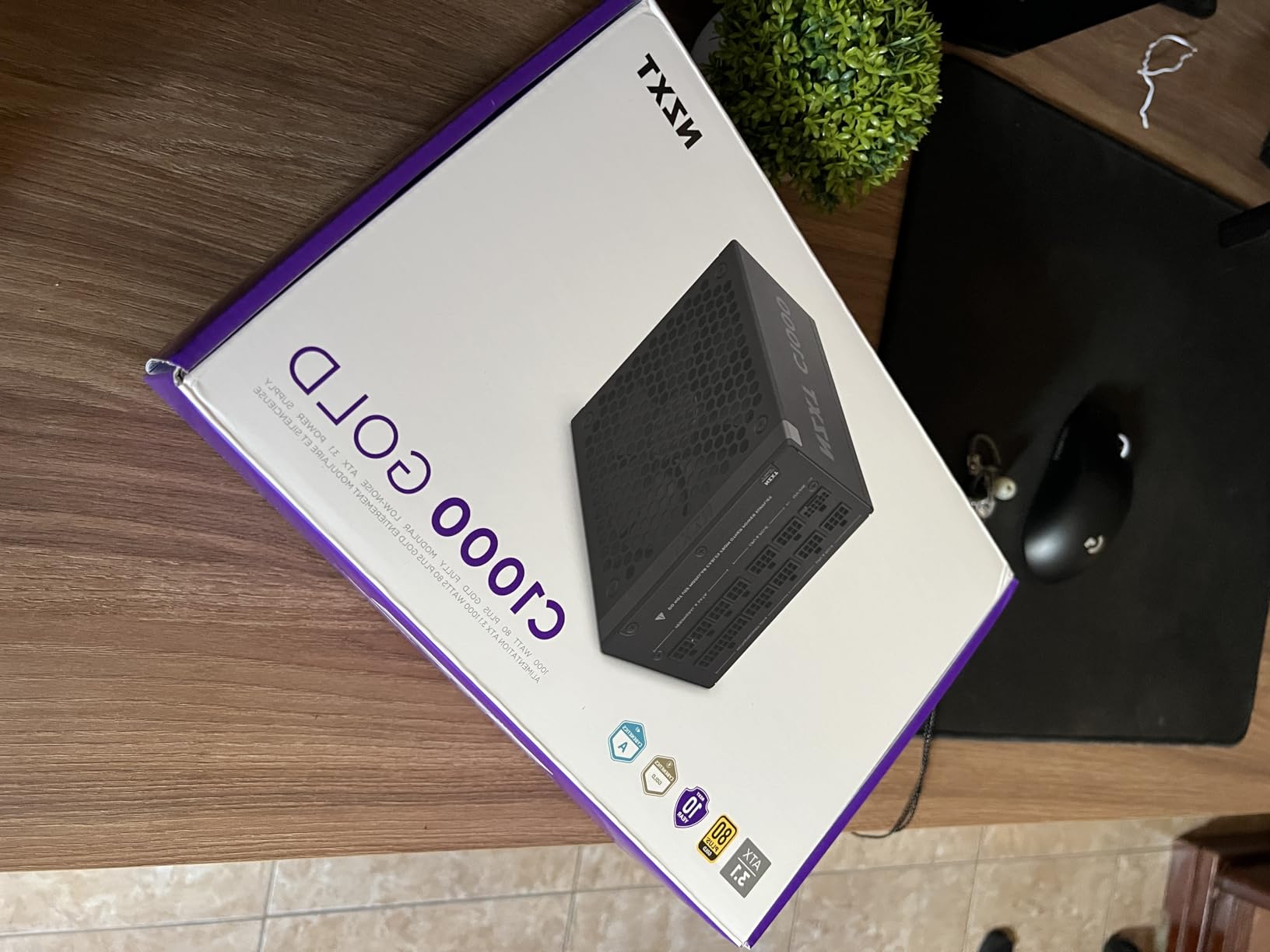 NZXT C1000 Gold ATX 3.1 - Fully Modular Low-Noise PC Gaming Power Supply - 1000 Watts - 80 Plus Gold - 12V-2x6 Connector - Zero Fan Mode - 100% Japanese Capacitors - Black customer photo 1