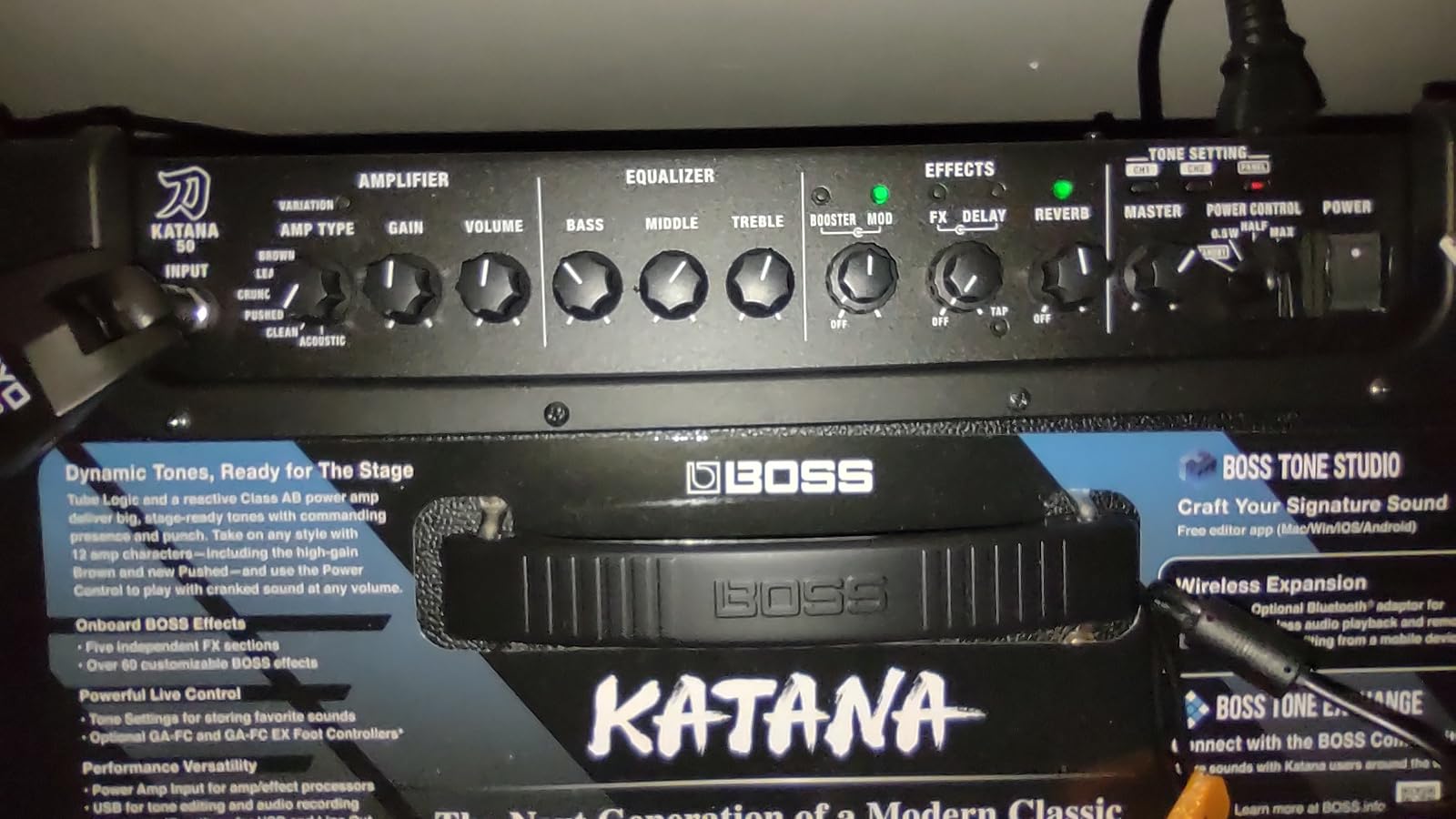 BOSS Katana-50 Gen 3 Guitar Amplifier | Compact 50-Watt Combo Amp | Custom 12-Inch Speaker | Evolved Tube Logic Sound | 12 Amp Characters | Onboard BOSS Effects customer photo 2