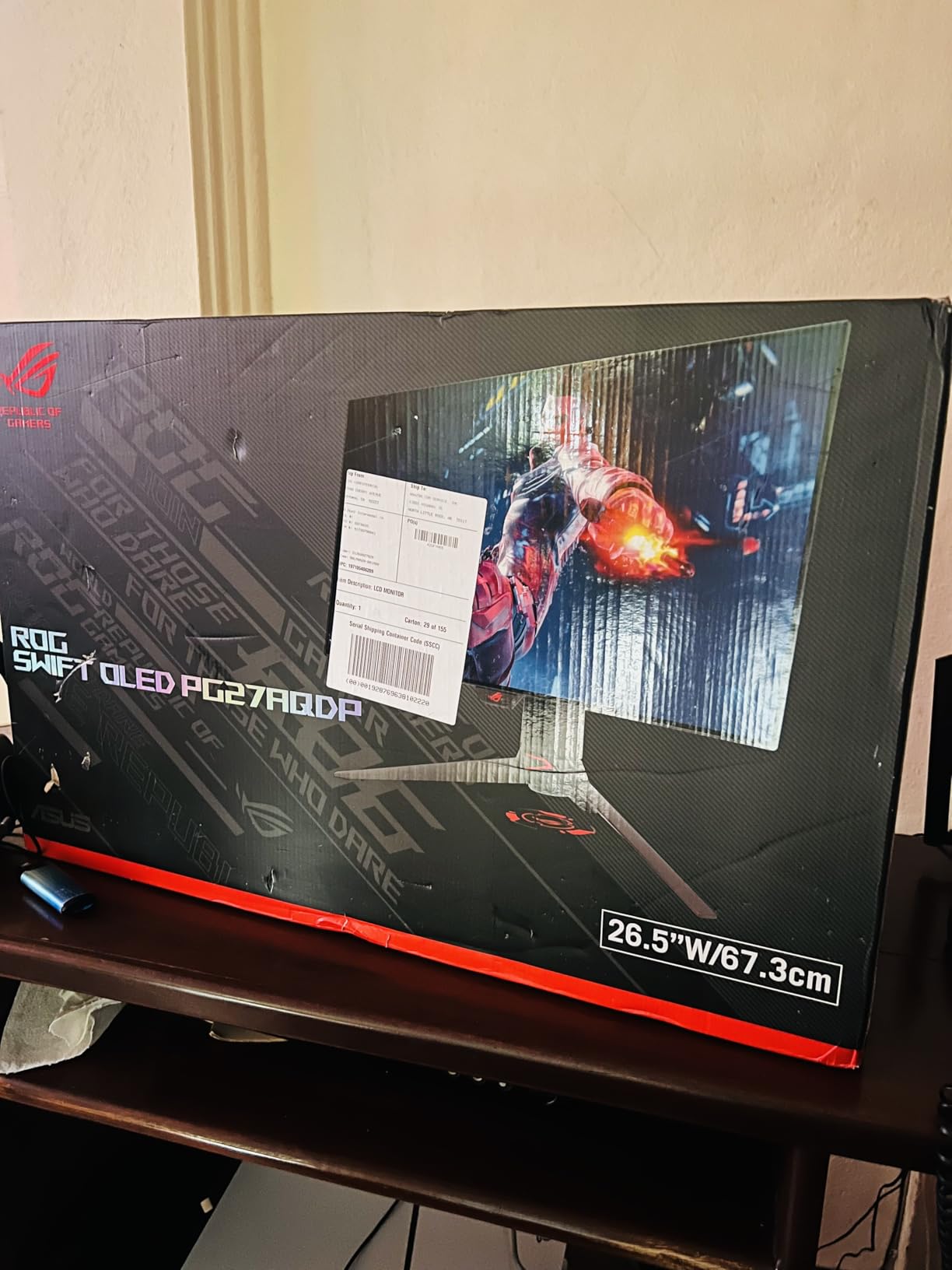 ASUS ROG PG27AQDP 27 Inch 1440p 480Hz OLED Gaming Monitor | Custom Heatsink, 0.03ms, G-SYNC Compatible, WOLED, DisplayHDR 400, AI Assistant, True 10-bit, 99% DCI-P3, for PS5 and Xbox customer photo 2