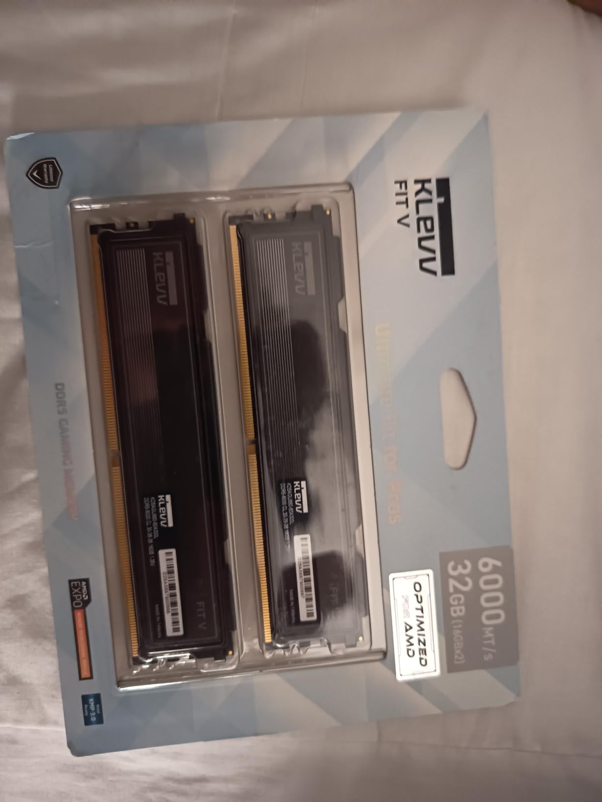 KLEVV FIT V DDR5 32GB (2x16GB) 6000MHz CL30 SK Hynix A-Die 1.35V Gaming Desktop Ram Memory XMP 3.0 / AMD Expo Ready (KD5AGU880-60A300F) customer photo 1
