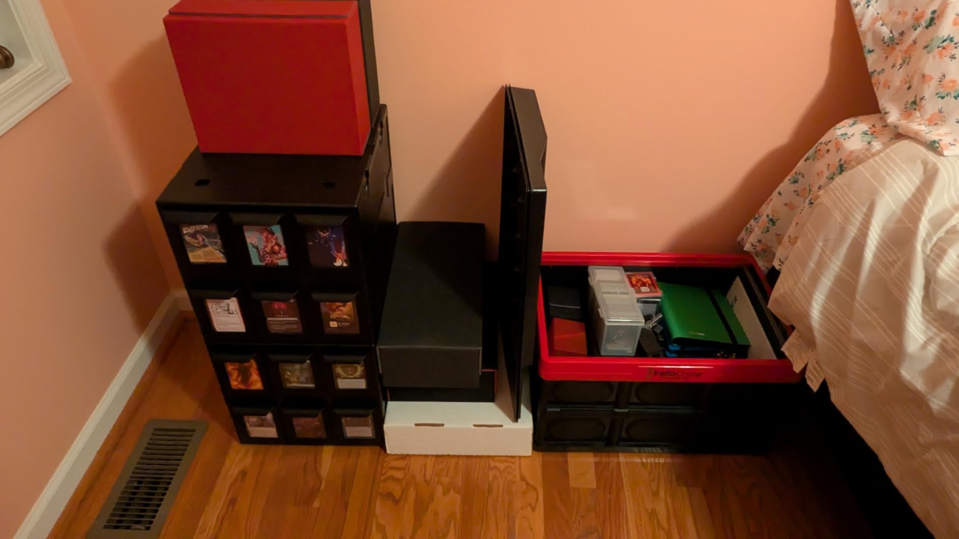 BCW 6 Drawer Card Catalog - Black | Stackable Trading Card Organizer Box | Holds Sports Cards, Gaming Cards, Toploaders & Magnetics | Heavy-Duty Black Plastic Storage with Dividers customer photo 2
